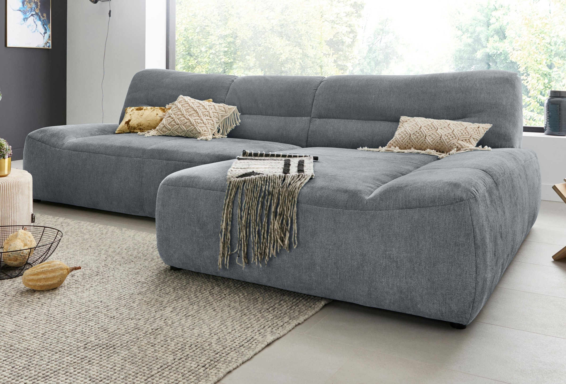 DOMO collection Ecksofa »Cesena moderne Polsterecke mit flachen Armlehnen, L-Form«, fester Sitzkomfort, frei im Raum stellbar