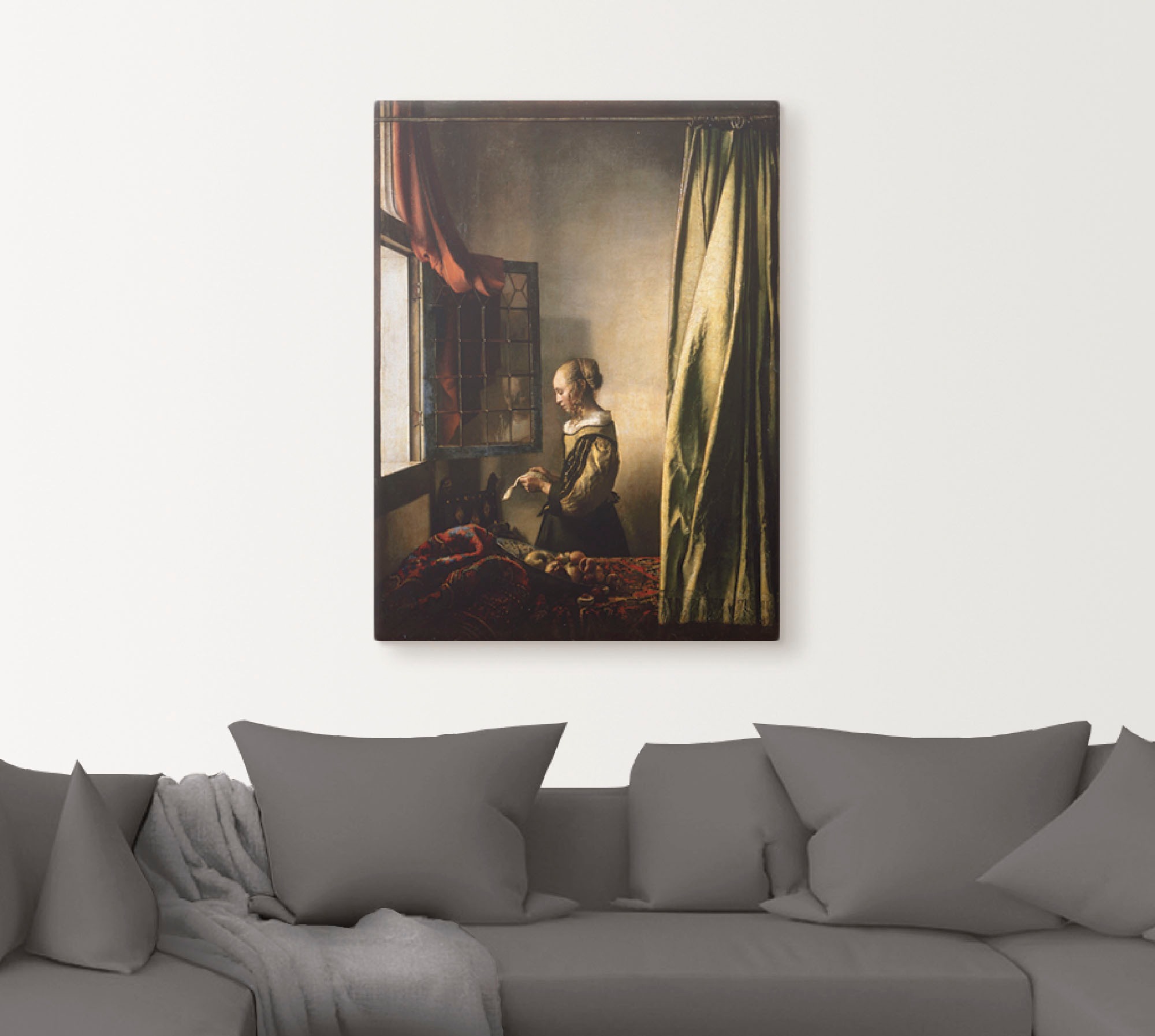 Artland Wandbild »Briefleserin am offenen Fenster. Um 1658« Frau 1 Stk. tlg günstig online kaufen