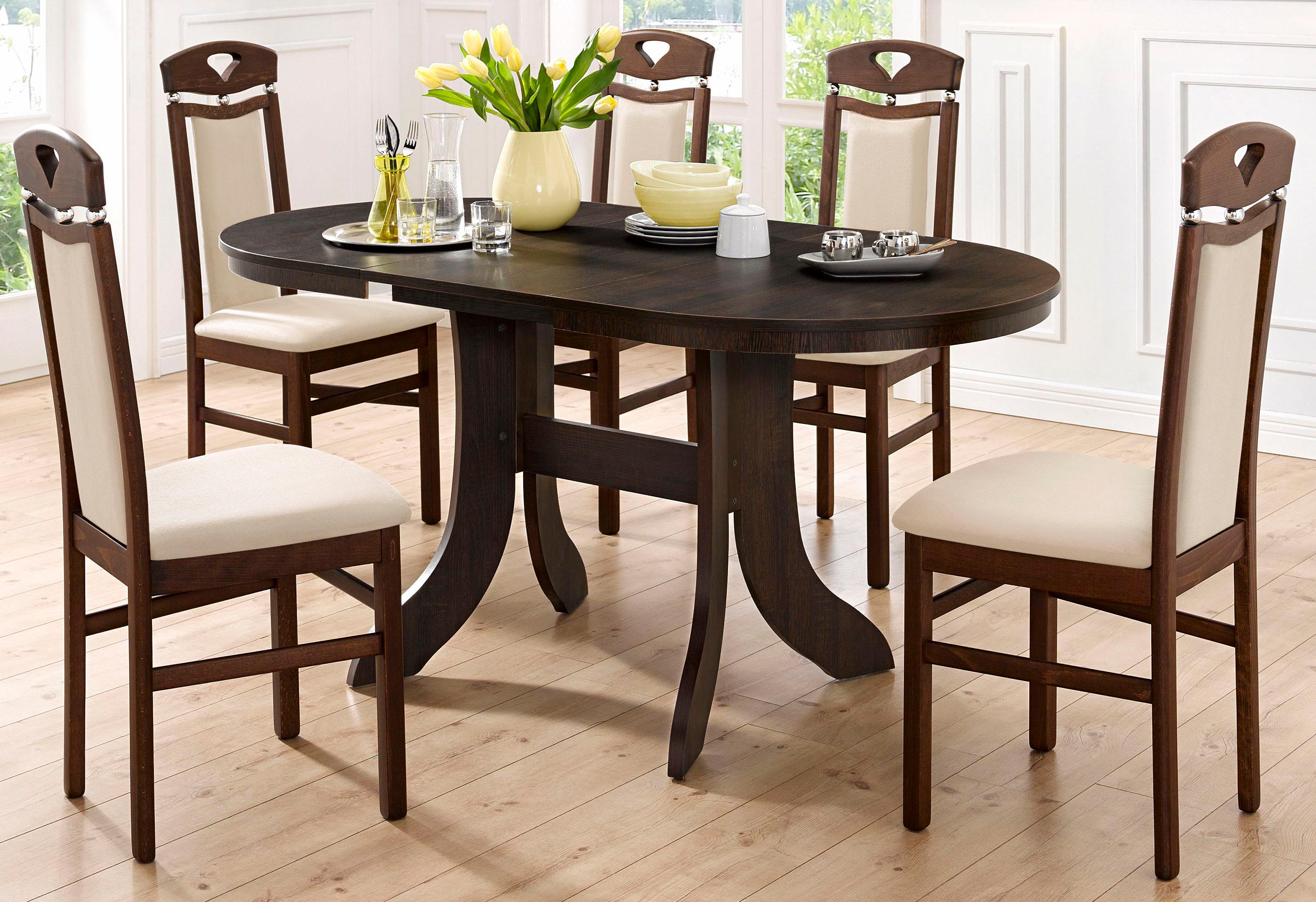 Home affaire Esszimmerstuhl »Berta Küchenstuhl« (Set) 2 Stk. Microfaser Bez günstig online kaufen