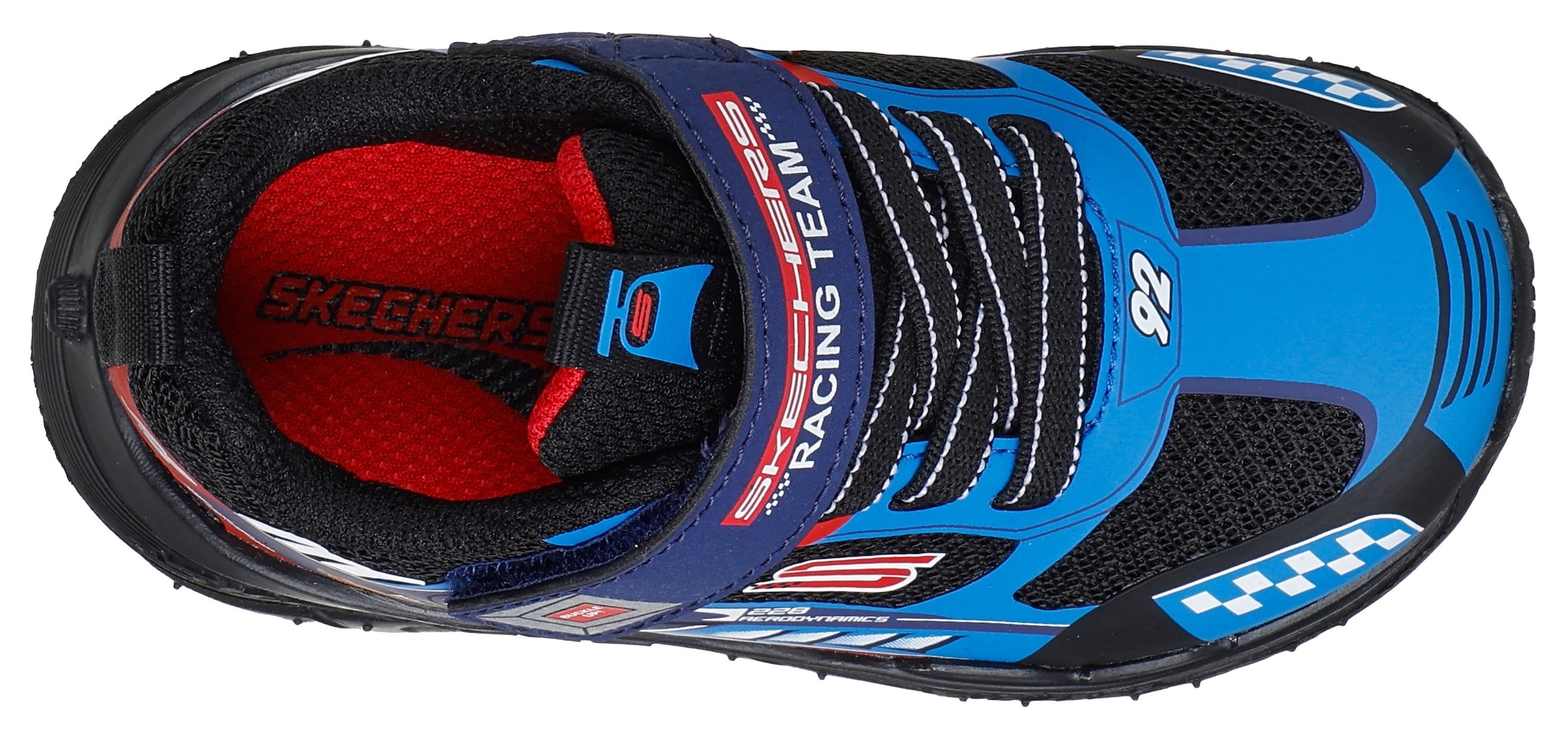 Skechers Lauflernschuh »SKECH TRACKS«, Sneaker mit vielen coolen Prints, Größenschablone zum Download