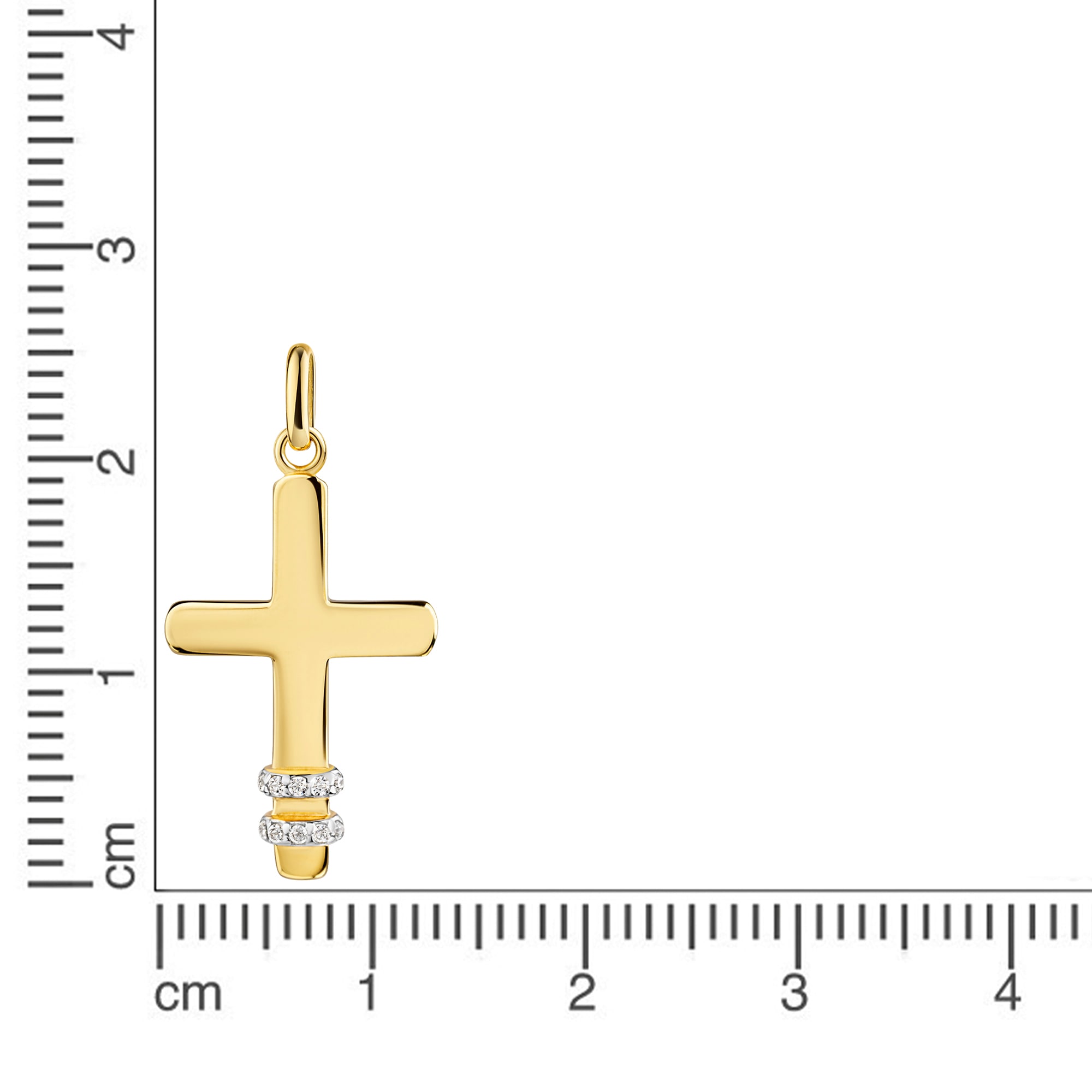 Firetti Kettenanhänger »Schmuck Geschenk Gold 333 Halsschmuck Anhänger Kreuz«  mit Zirkonia (synth.)