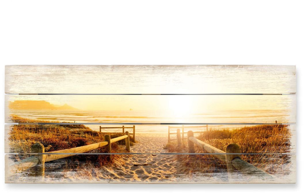 Wall-Art Holzbild »Sonnenuntergang Boho Deko«, (1 St.) auf Raten kaufen
