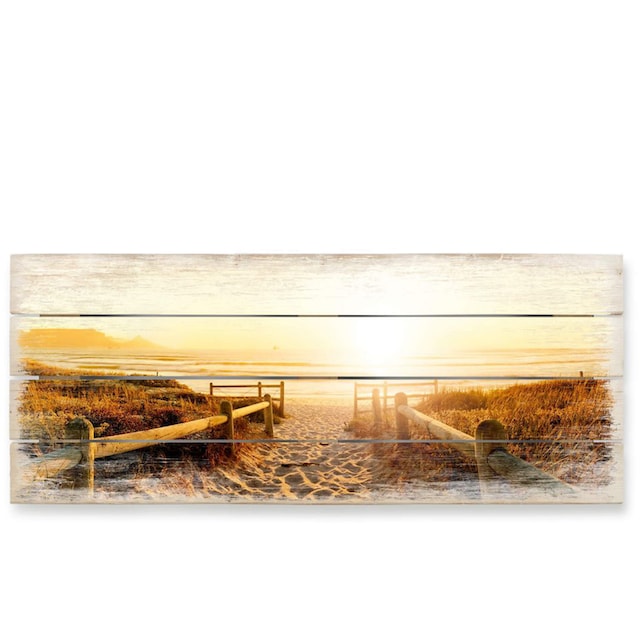 Wall-Art Holzbild »Sonnenuntergang Boho Deko«, (1 St.) auf Raten kaufen