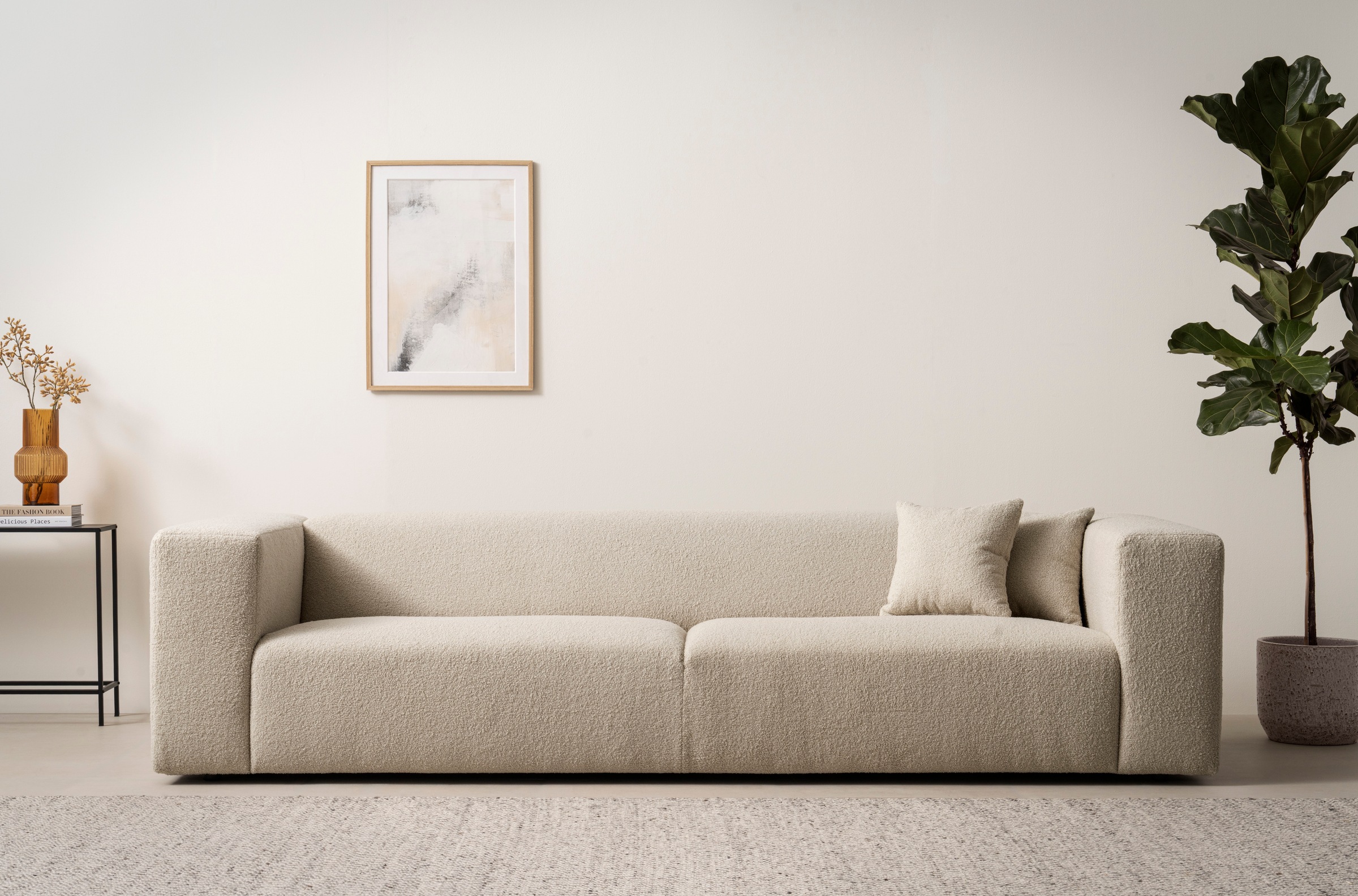 andas 3-Sitzer »BAKELS, Couch in Cord oder Boucle-Stoff, Sofa im modernen D günstig online kaufen