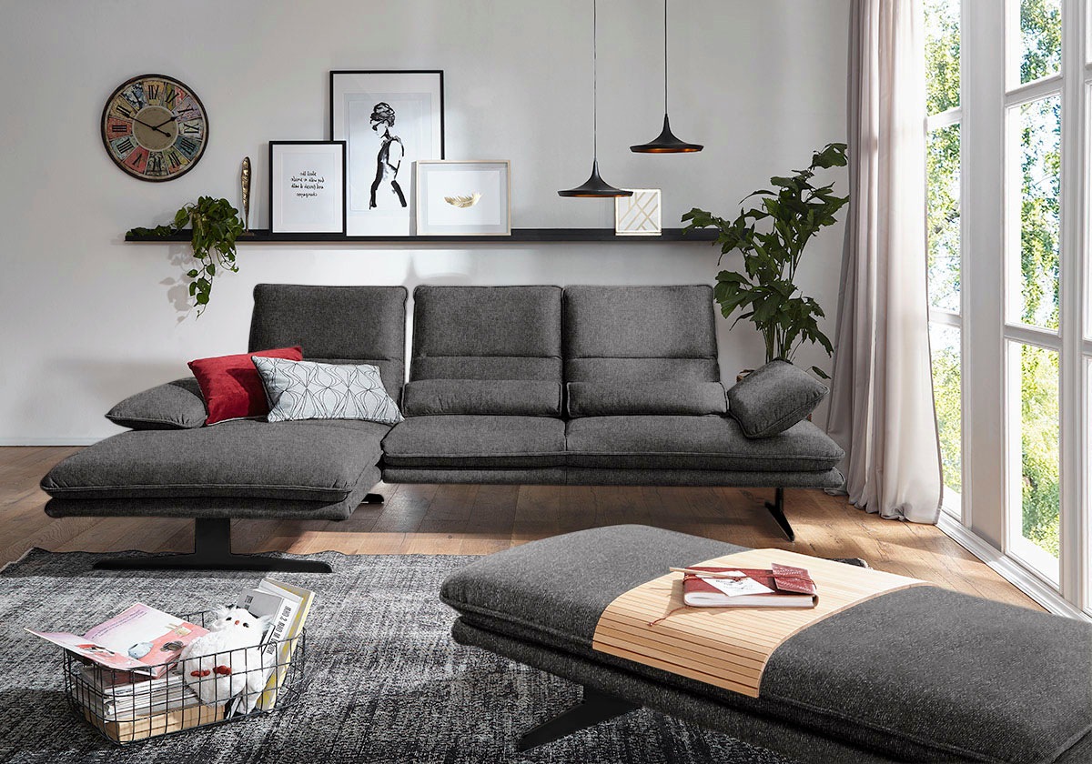 W.SCHILLIG Ecksofa »broadway, Designsofa mit tollem Sitzkomfort«, Sitztiefe günstig online kaufen