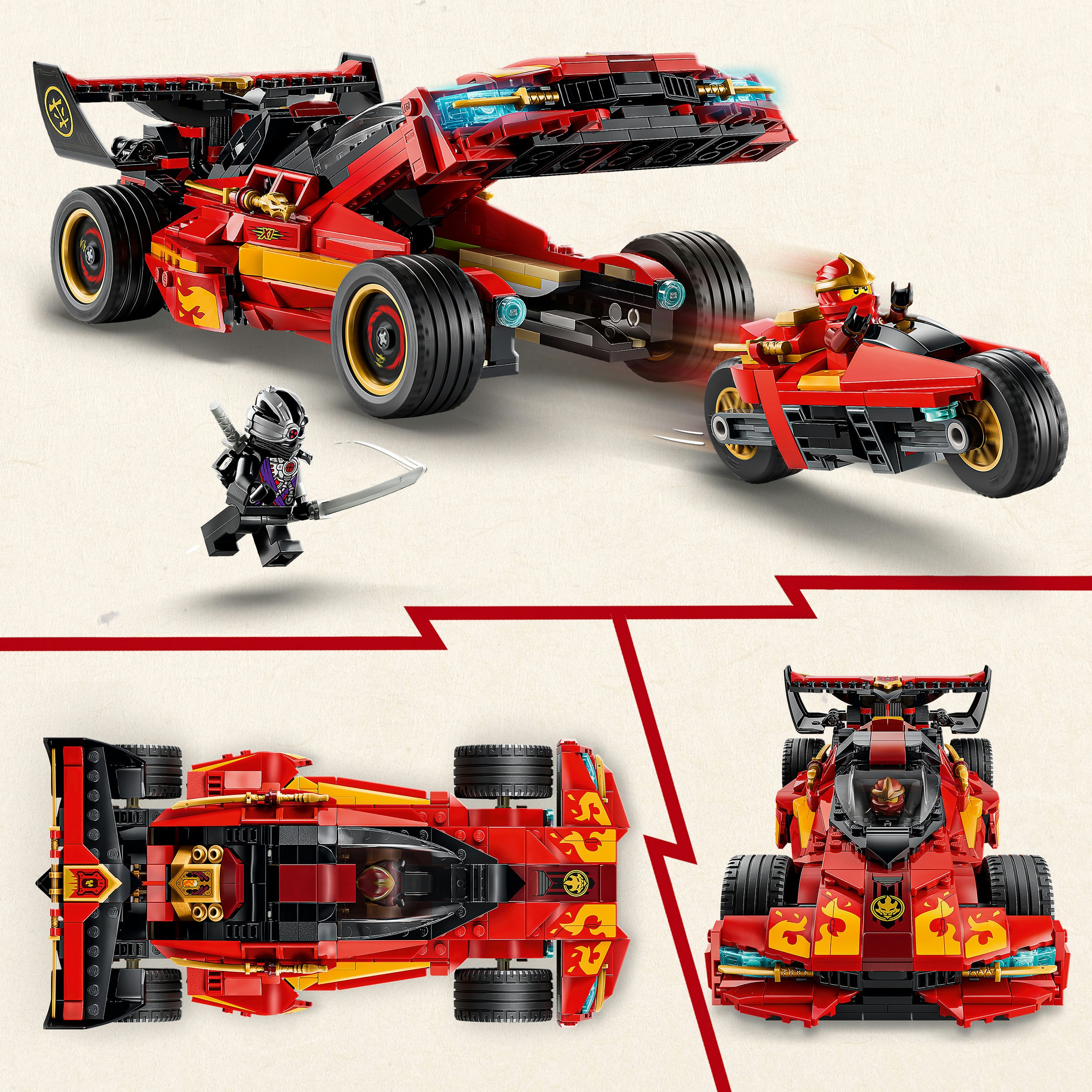 LEGO® Konstruktionsspielsteine »15-jähriges Jubiläum: X-1 Ninja Supercar (71867), LEGO Ninjago« Made in Europe