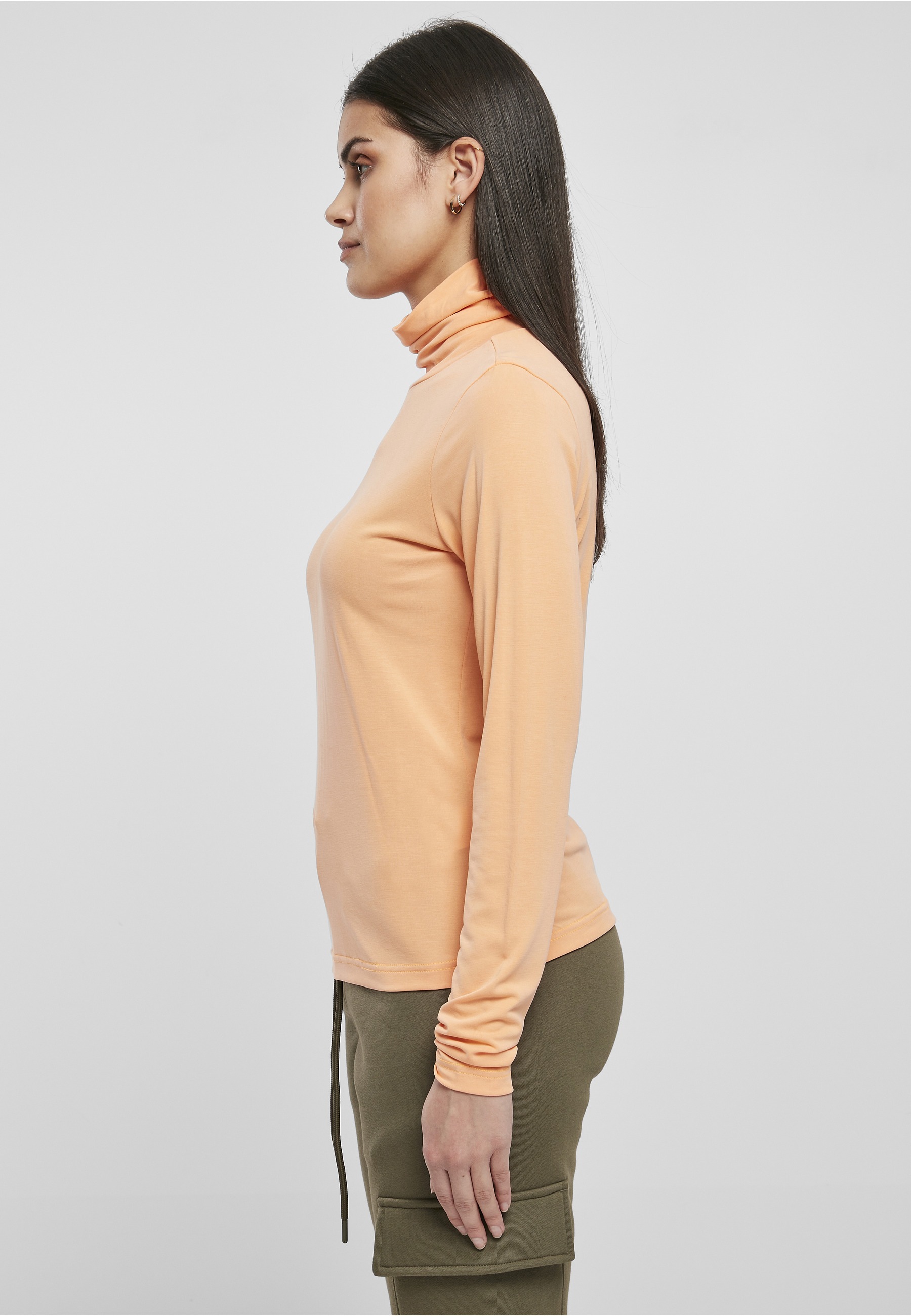 URBAN CLASSICS Langarmshirt »Urban Classics Damen Ladies Modal Turtleneck Longsleeve« 1 Stk.
