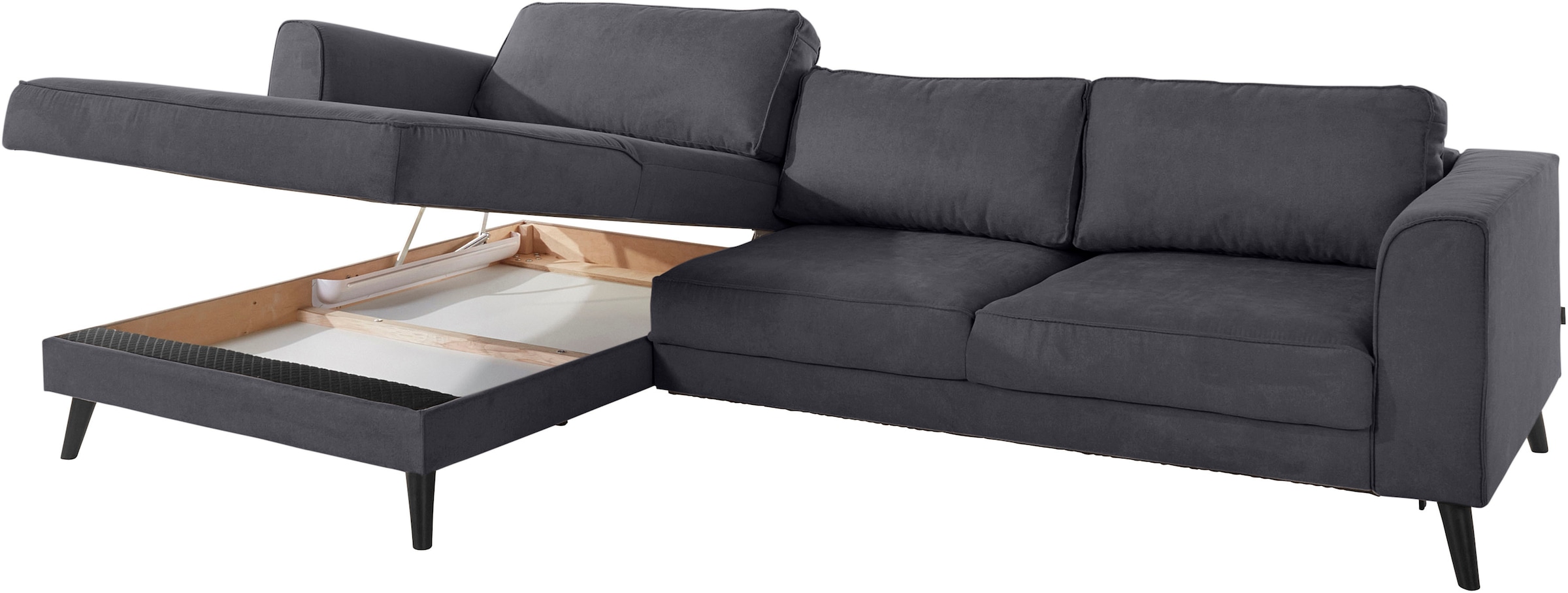 INOSIGN Ecksofa »Lumber Jack, elegant und bequem, Breite 280, hoher Fuß, L-Form«, in moderner Optik