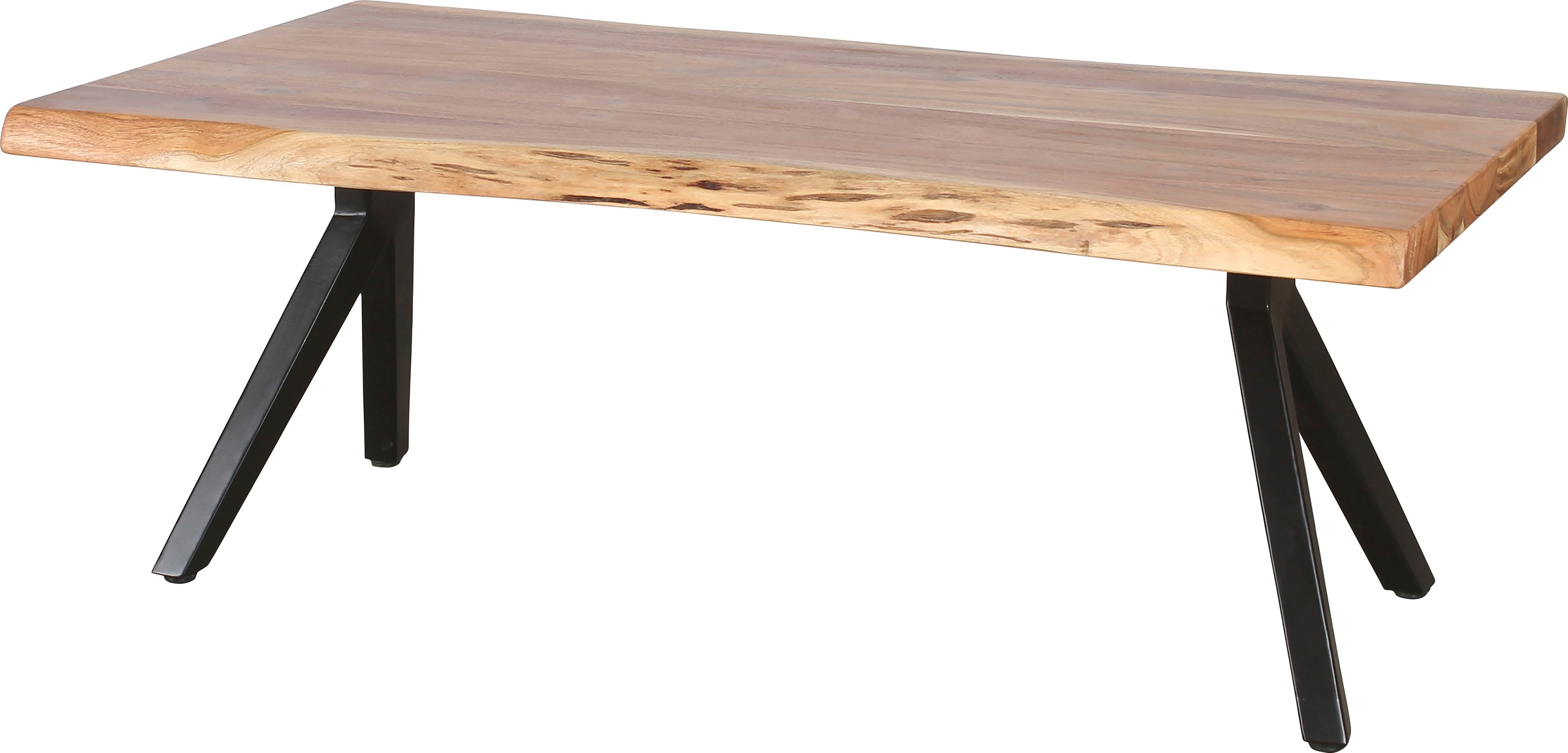 byLIVING Couchtisch »Cheta«, aus Massivholz Akazie 35mm, mit natürlicher Ba günstig online kaufen