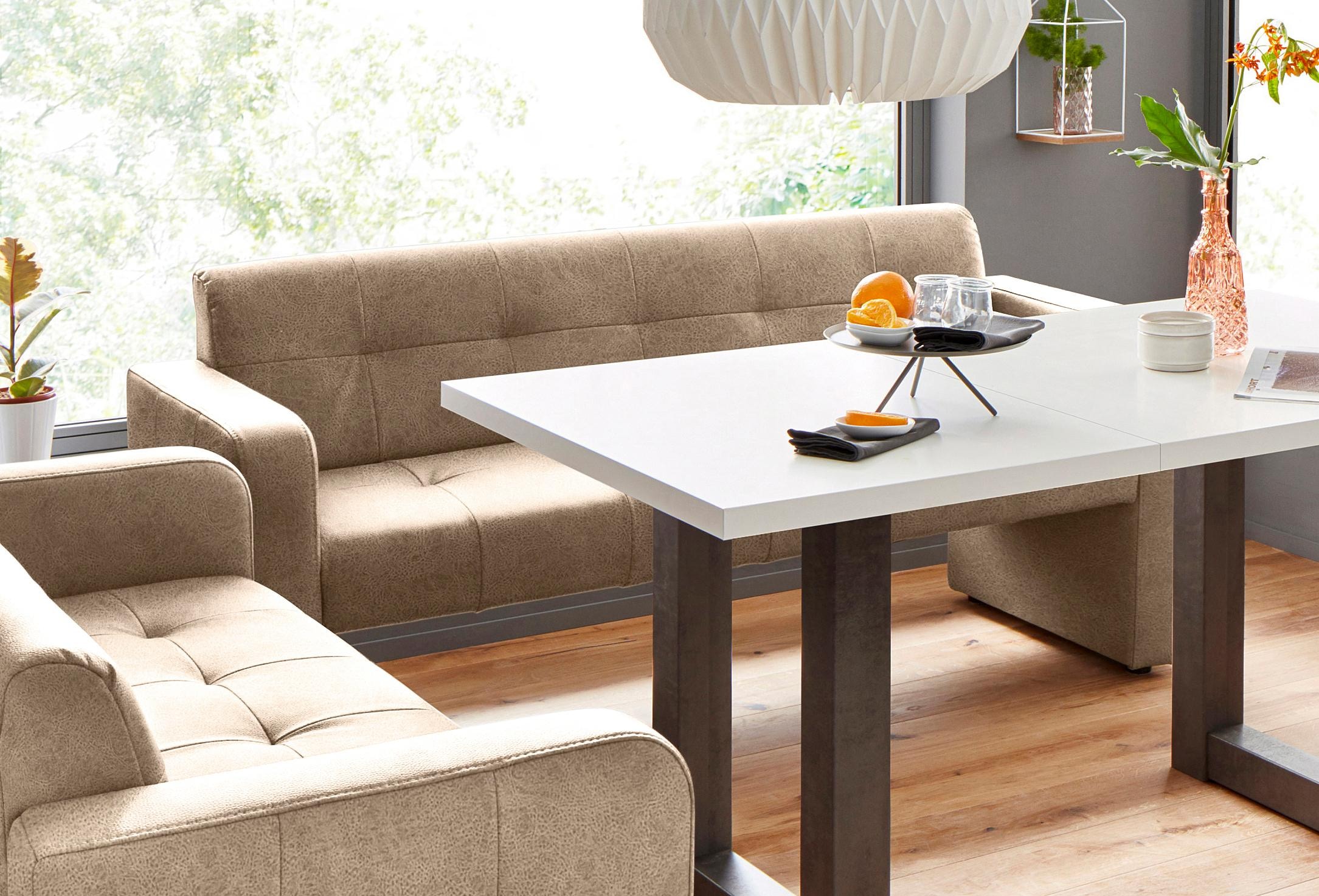 exxpo - sofa fashion Polsterbank »Barista Küchensofa mit Komfortsitzhöhe 49cm«, tolle Detailverarbeitung, frei im Raum stellbar