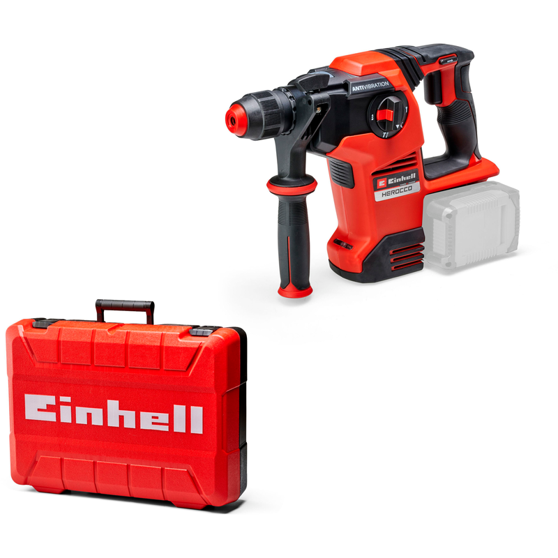 EINHELL Akku-Bohrhammer »HEROCCO 36/28« 2 Stk. tlg. inkl. Koffer für universelle Aufbewahrung von Werkzeug und Zubehör schwarz-rot Fein dosierbare...