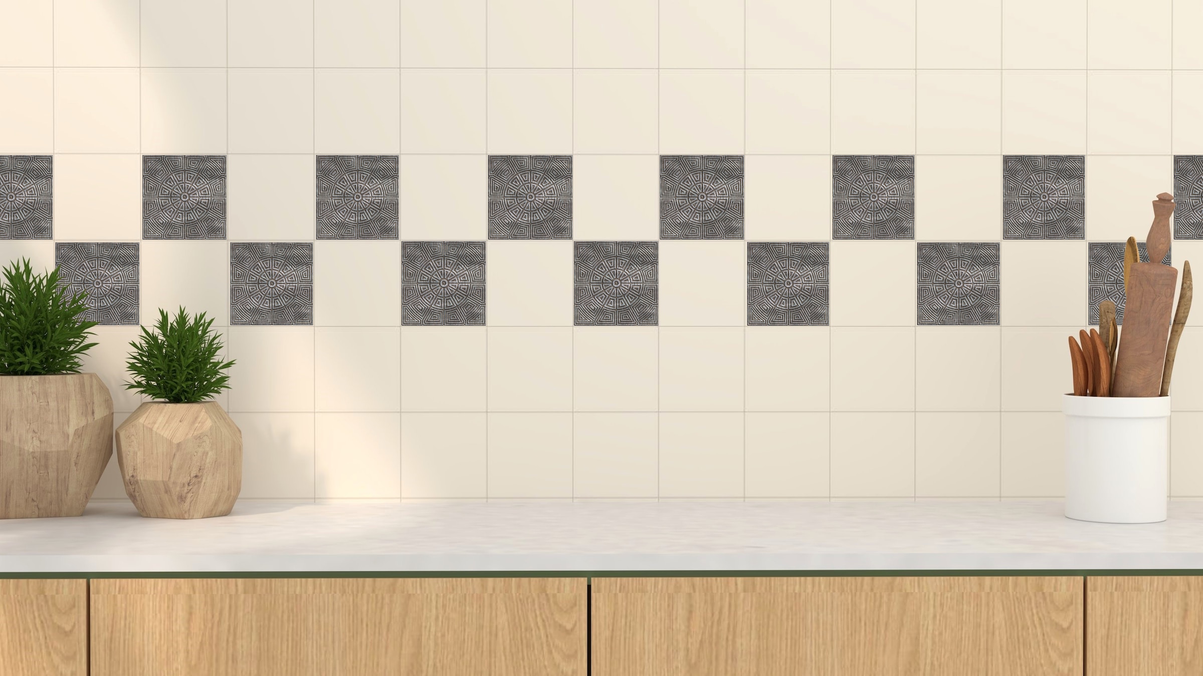 queence Fliesenaufkleber »Muster« Stickerfliesen, selbstklebend, Sticker, 12er Set