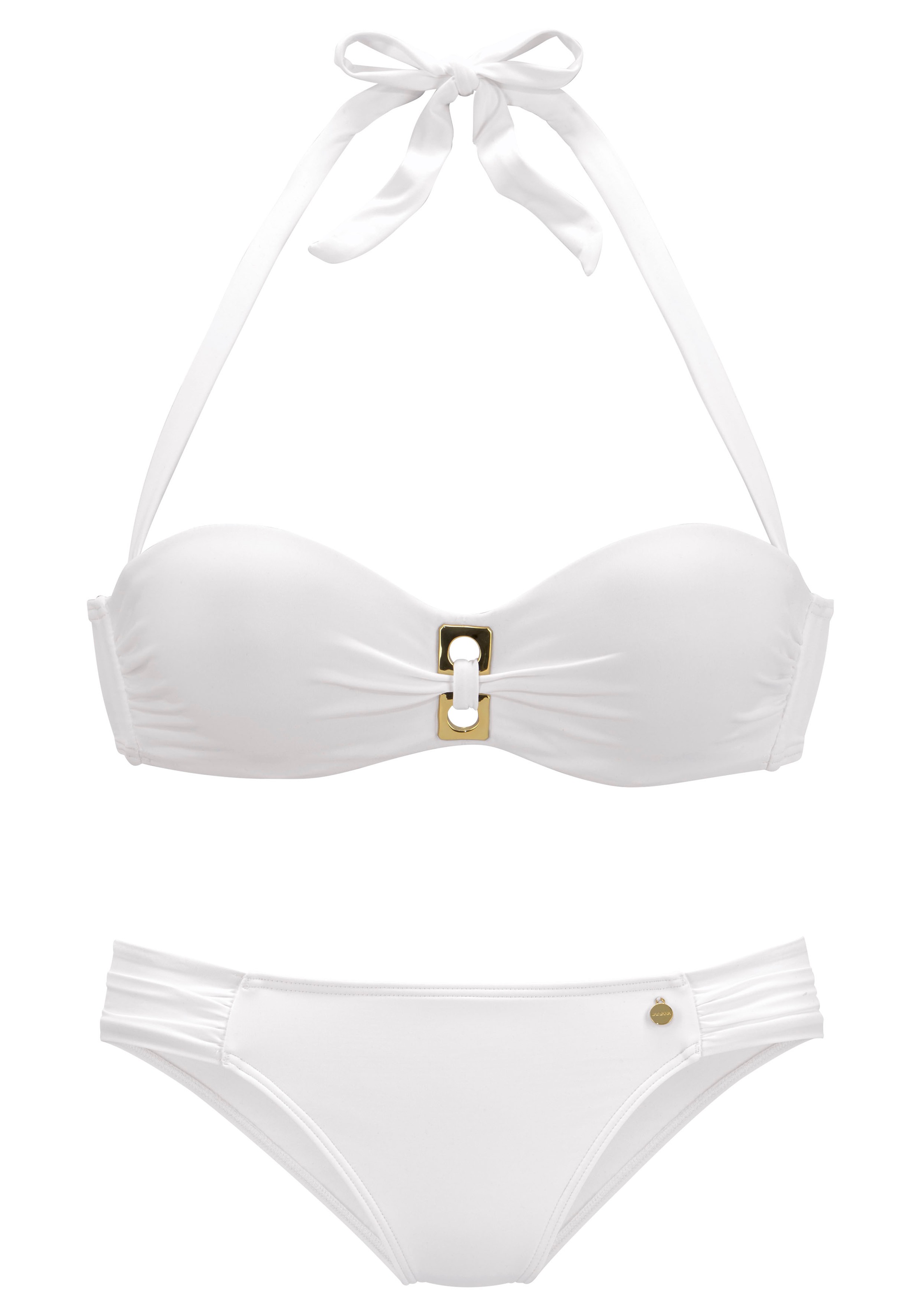 2. Bild von LASCANA Bügel-Bandeau-Bikini, mit goldenem Detail