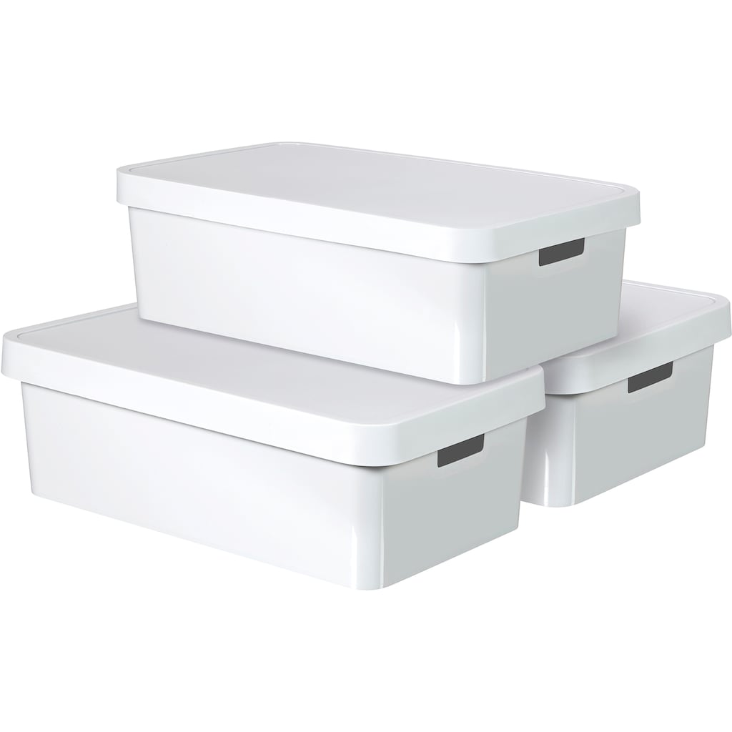 Curver Organizer »INFINITY«, (3 St.), Aufbewahrungsbox, stapelbar, je 30 Liter, weiß