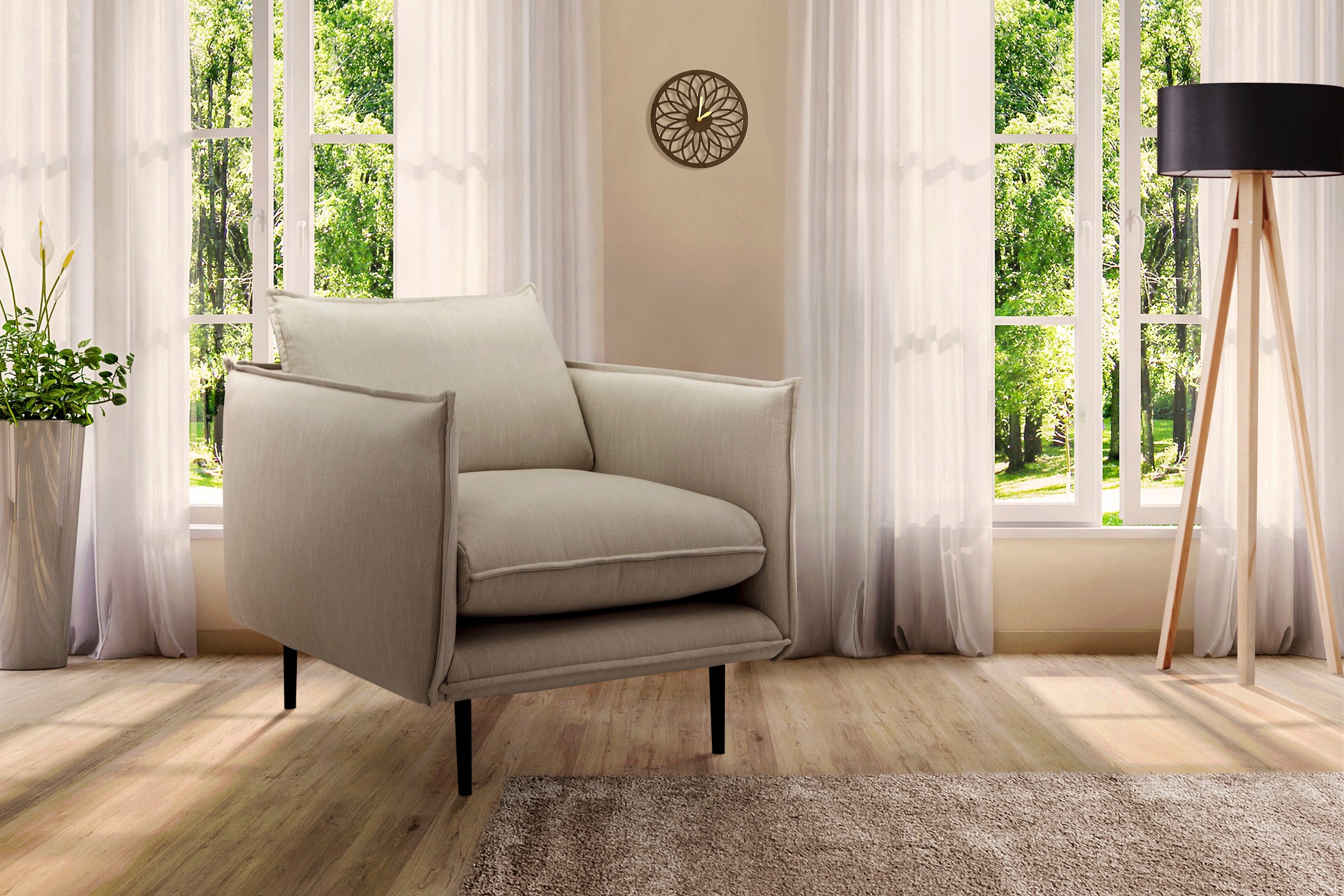 INOSIGN Sessel »Somba«, mit dickem Keder und eleganter Optik günstig online kaufen