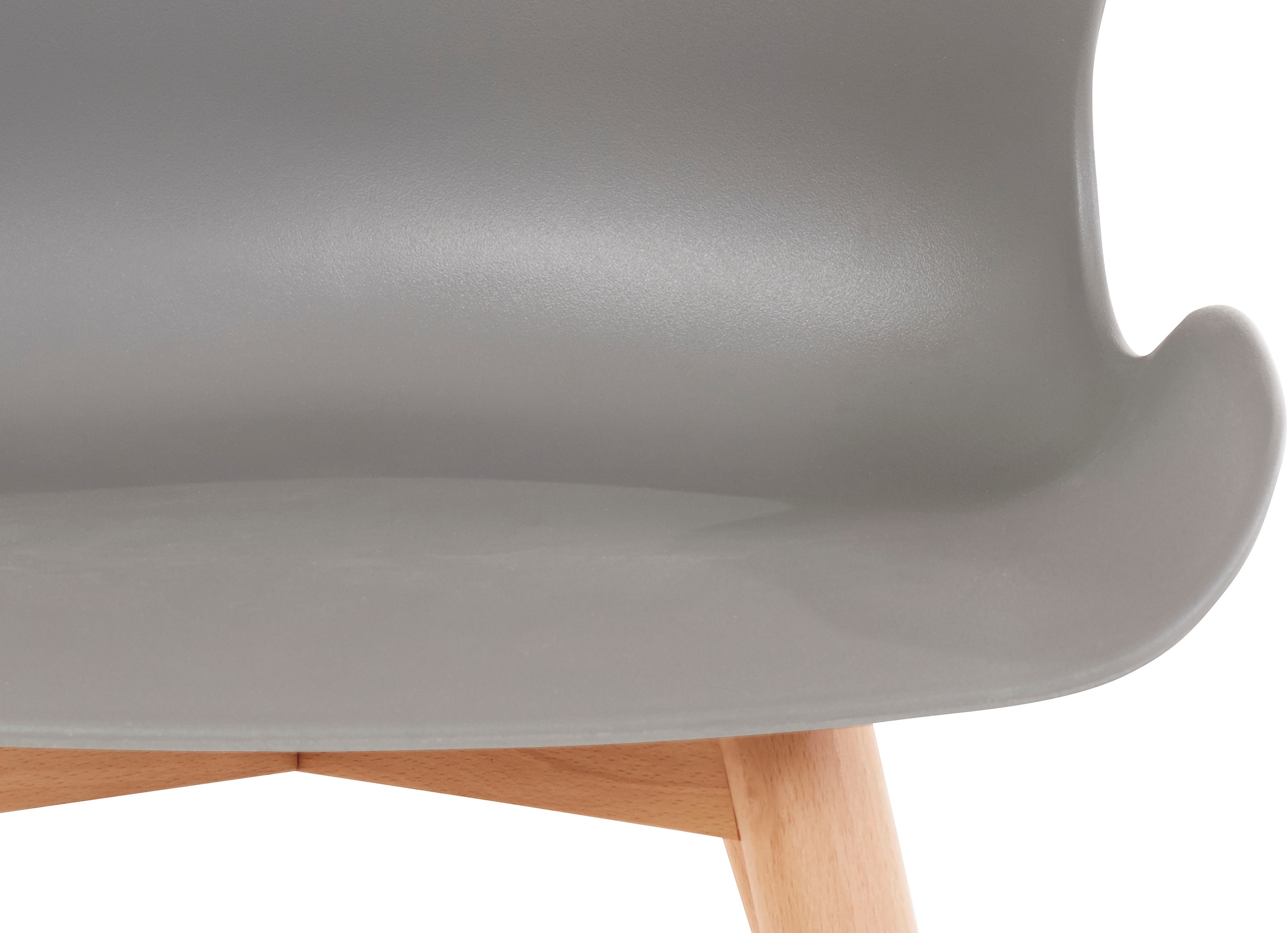 andas Esszimmerstuhl »Lendum«, 2 St., Gestell aus massiver Buche, Sitzschale aus Kunststoff, Sitzhöhe 45 cm