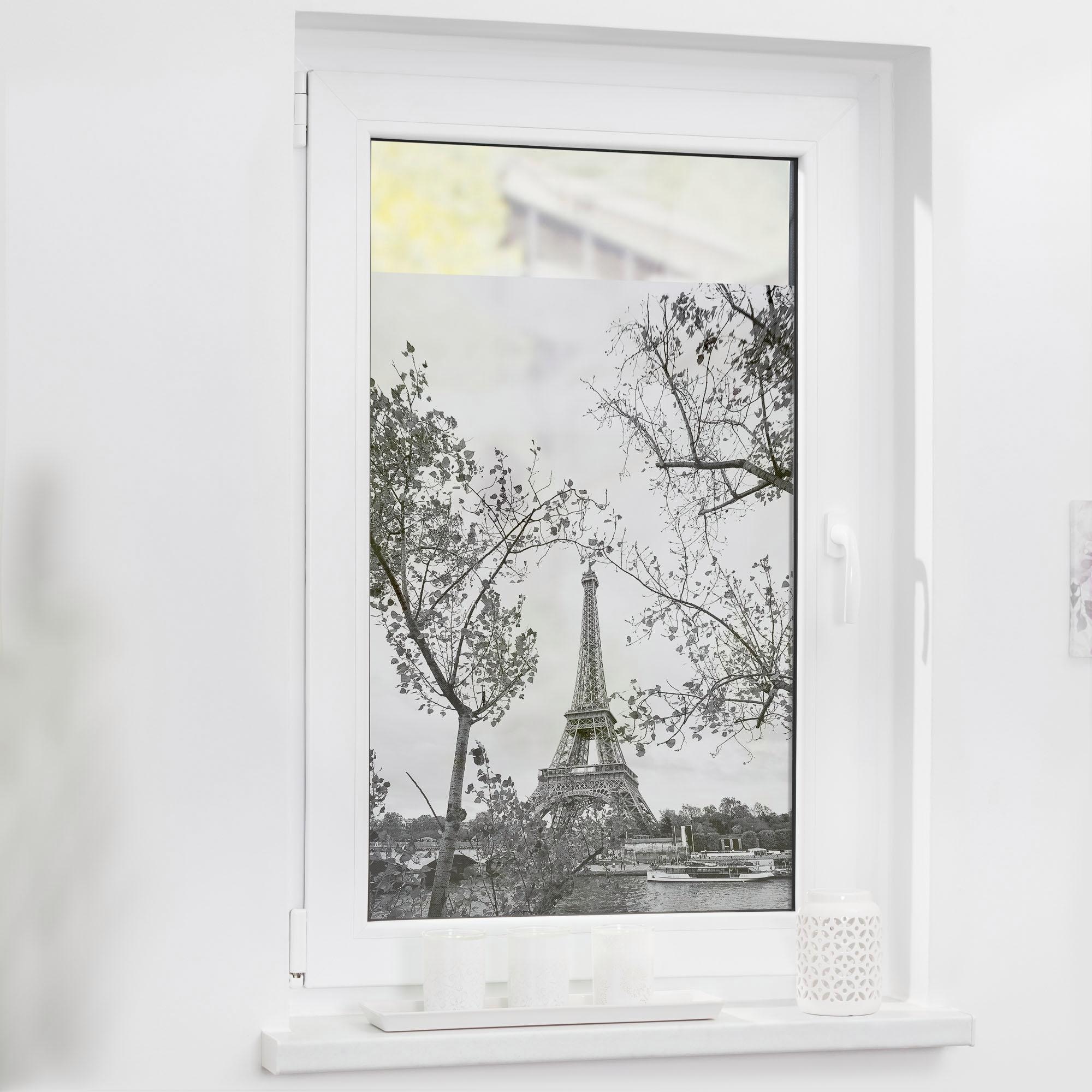 LICHTBLICK ORIGINAL Fensterfolie "Paris" 1 blickdicht strukturiert Klebepun günstig online kaufen