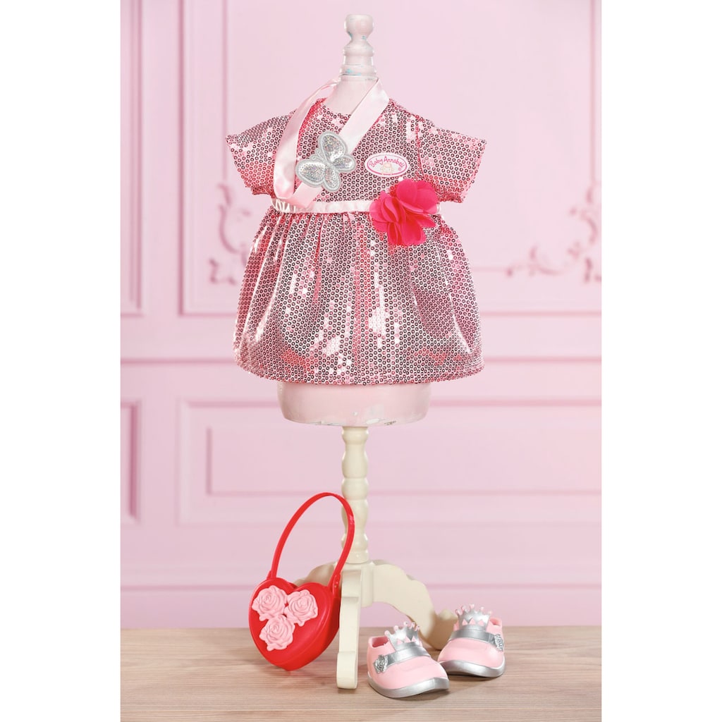 Baby Annabell Puppenkleidung »Deluxe Glamour, 43 cm«, (Set, 5 tlg.), mit glitzernden Pailetten