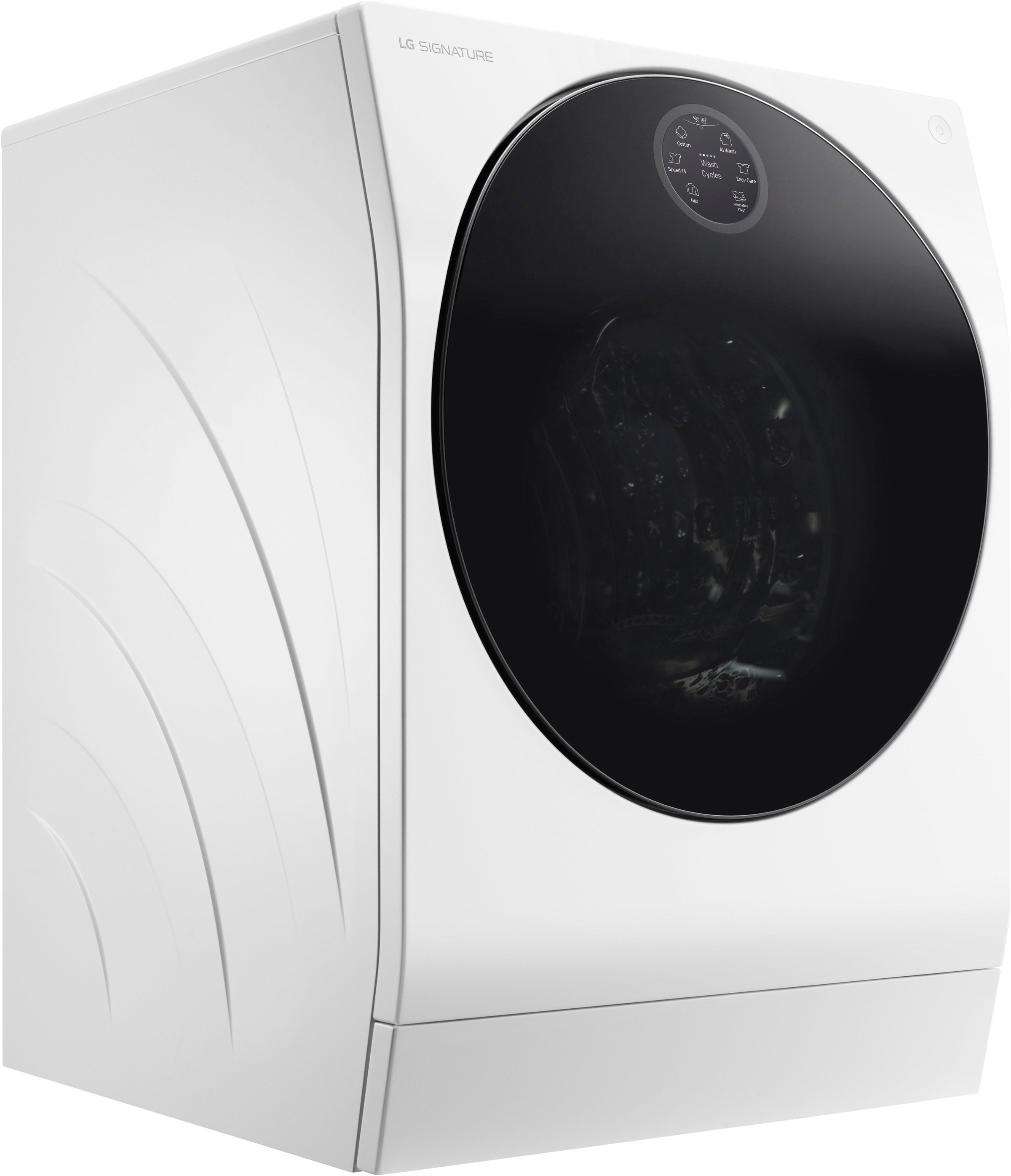 LG Waschtrockner »LSWD100X« LG SIGNATURE 12 kg /7 kg 72 dB(A) weiß AI DD : intelligente Erkennung der Fasern für 18 % mehr Gewebeschutz