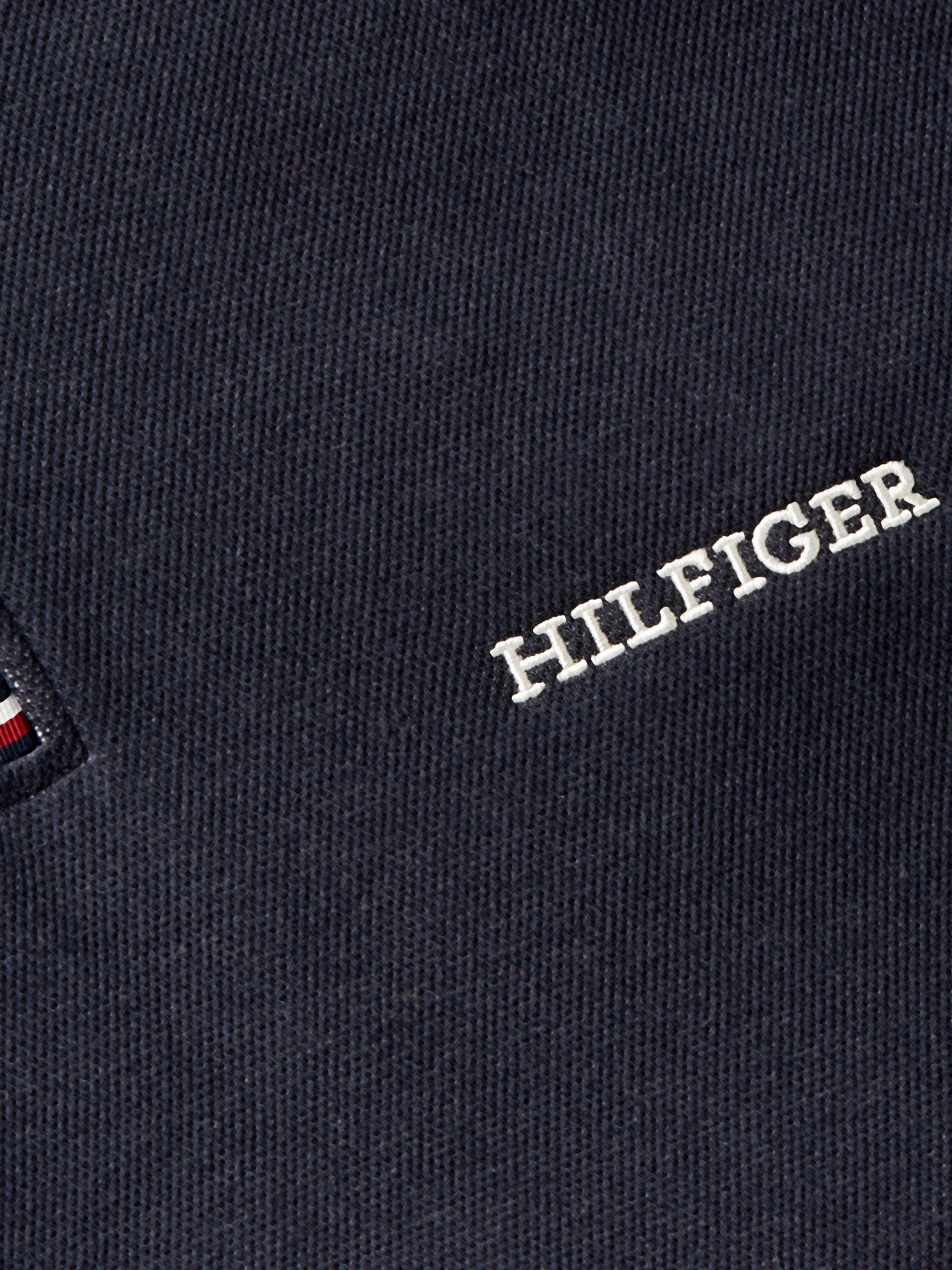 Tommy Hilfiger Sweatshirt »MONOTYPE HONEYCOMB 1/4 ZIP«, Tommy Hilfiger Flag-Stickerei am Reißverschluss und Rücken