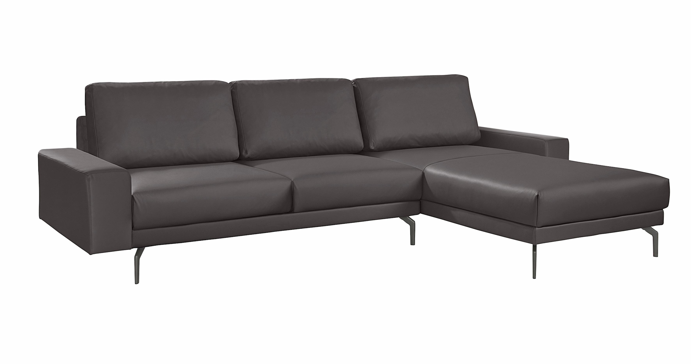 Creation BY ROLF BENZ Ecksofa »CR.450, Designecksofa, Polsterecke, L-Form«, Armlehne breit und niedrig, Alugussfüße in umbragrau, Breite 294 cm