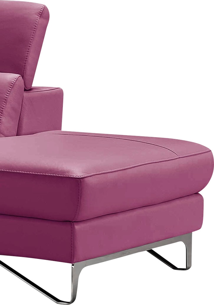 Egoitaliano Ottomane »Princess, elegantes Designsofa mit erstklassigem Sitzkomfort,«, inkl. verstellbarem Kopfteil und edle Designmetallfüße