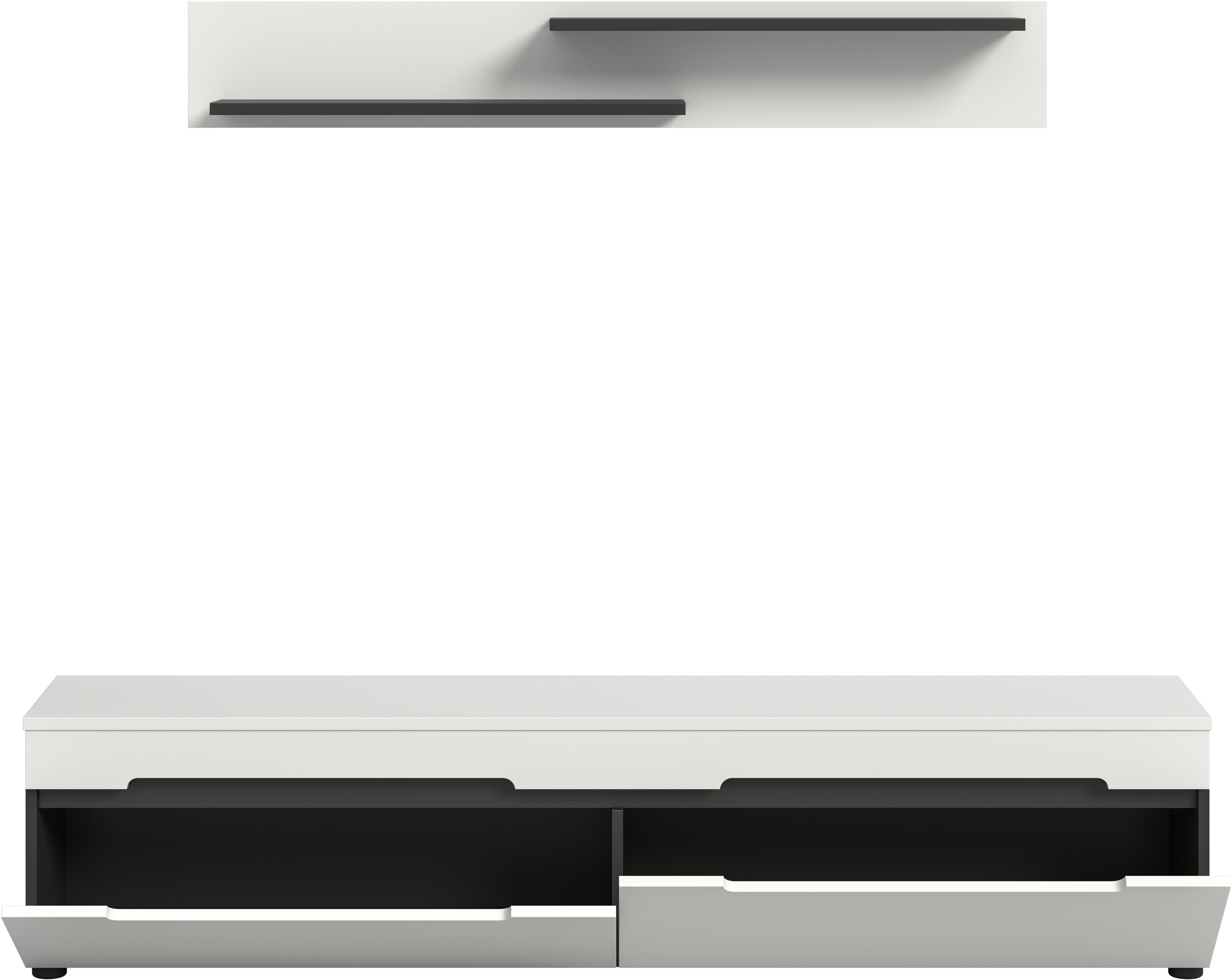 INOSIGN Wohnwand »REHAT, TOPSELLER!, 2-teilig, bestehend aus: Wandboard und Lowboard«, (2 St., Lowboard (170x38x33 cm) stehend & hängend montierbar), Kombination, Anbauwand, Set, Wohn-Set, Wohnzimmer-Set, Schrankwand