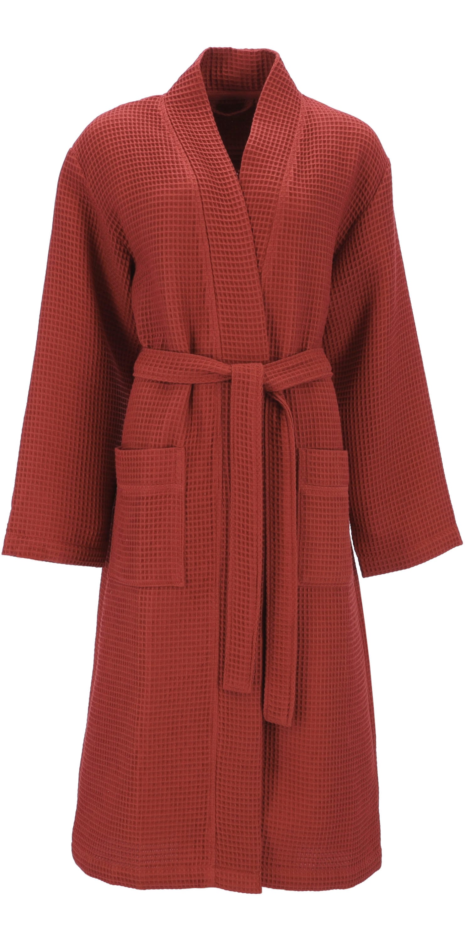 VOSSEN Bademantel »Siam, ideal für Sauna & Spa, Hotelbademantel, Morgenmantel« 1 Stk. tlg., Waffelpique raw sugar L/XL Länge: 120 cm Unisex...