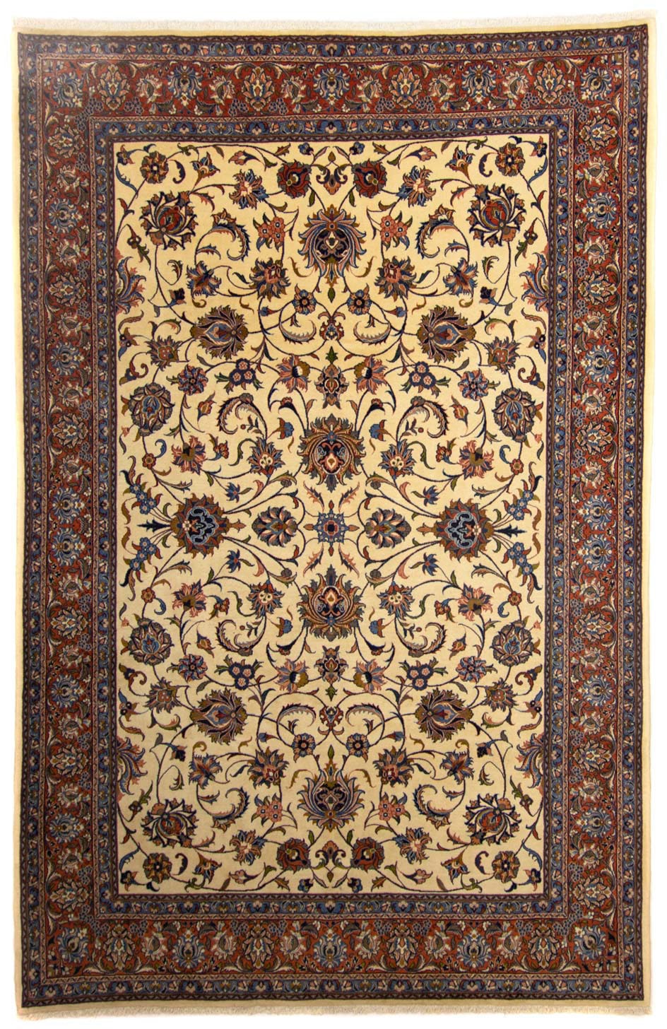 morgenland Wollteppich »Sarough Durchgemustert Beige chiaro 356 x 251 cm«, günstig online kaufen