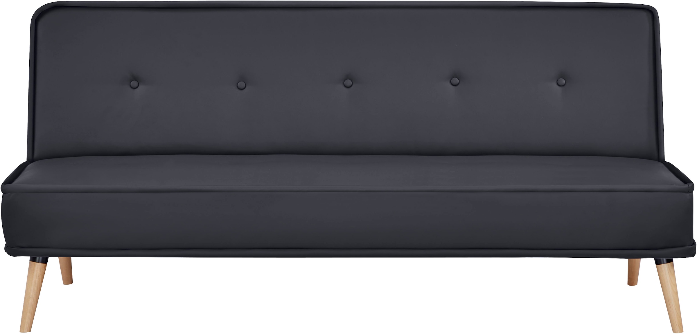 INOSIGN Schlafsofa »ARBON,183cm, klappbarer 3-Sitzer mit verstellbarer Rückenlehne und«, Bettfunktion, Webstoff und Kunstleder