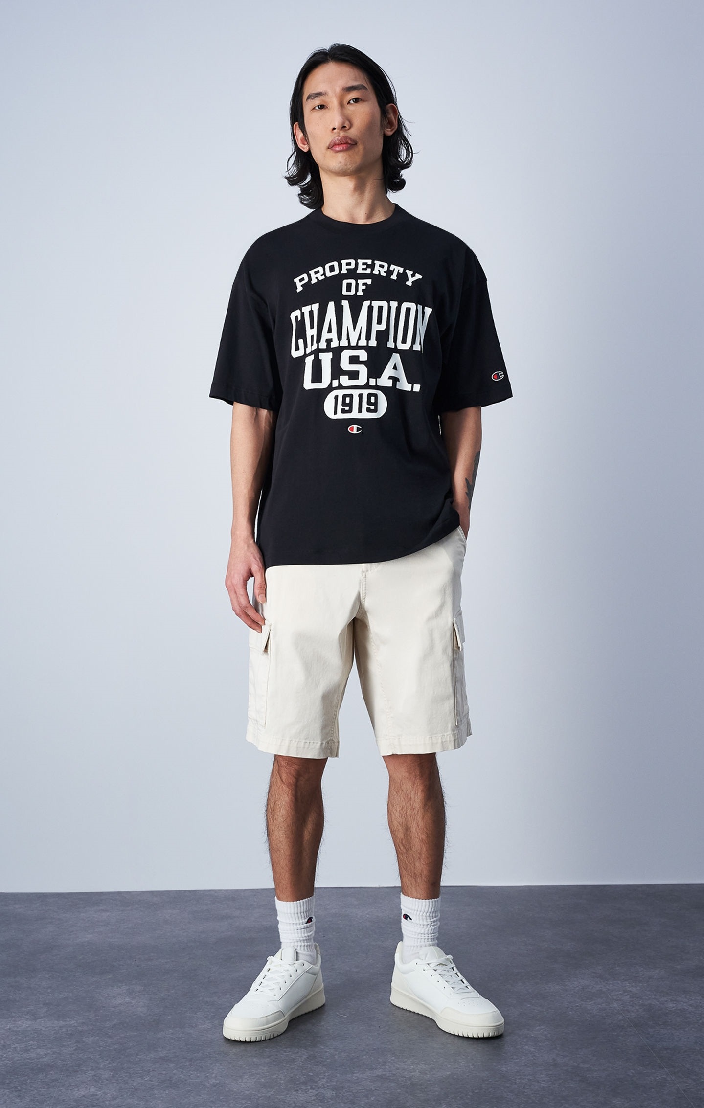 Champion Bermudas »Bookstore Stretch Twill Bermuda«, mit Cargo-Taschen