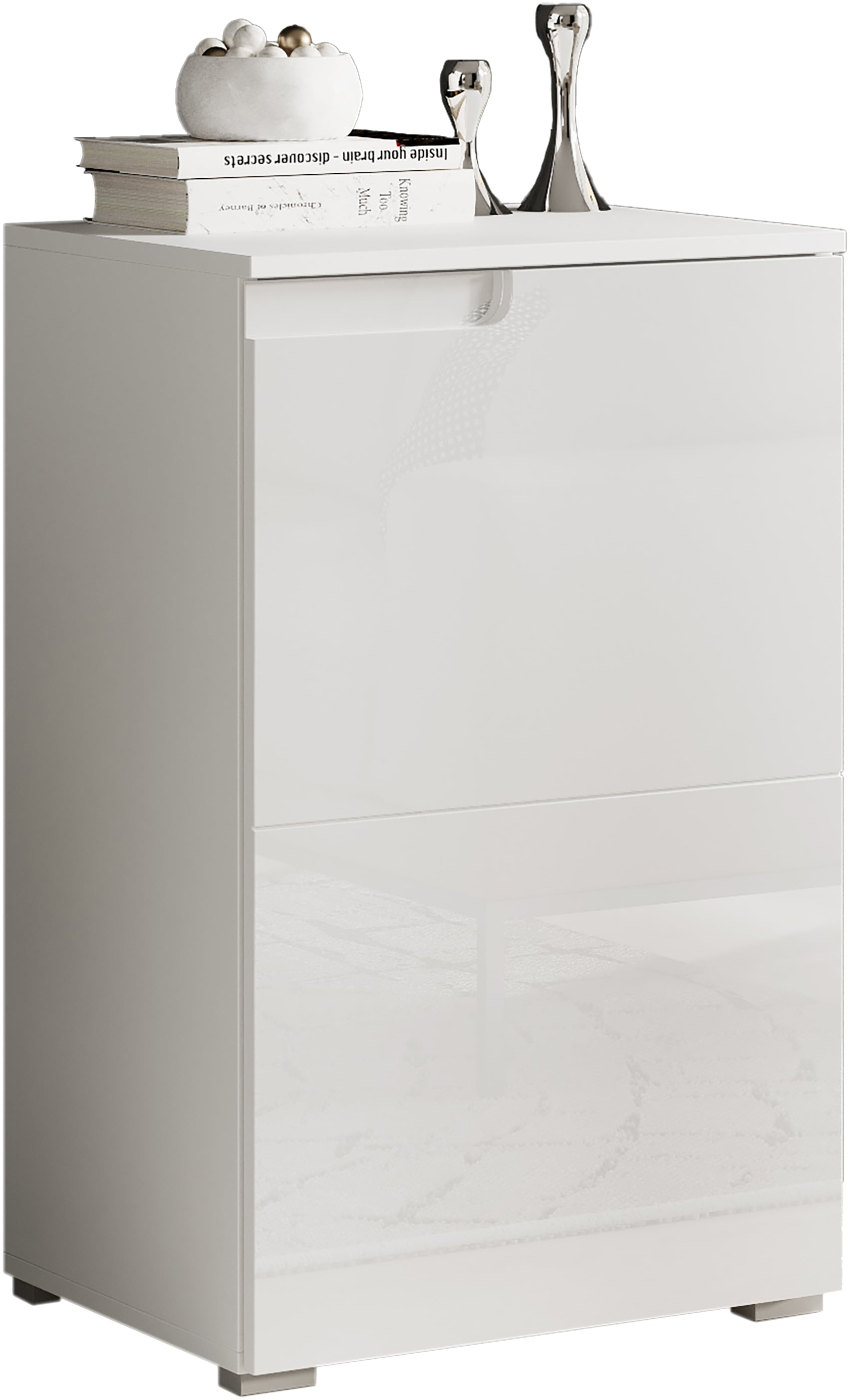 HBZ Kommode »Spice Weiß Hochglanz, BxHxT 50x80x40 cm«, Kommode mit 1 Tür und 1 Einlegeboden verstellbar