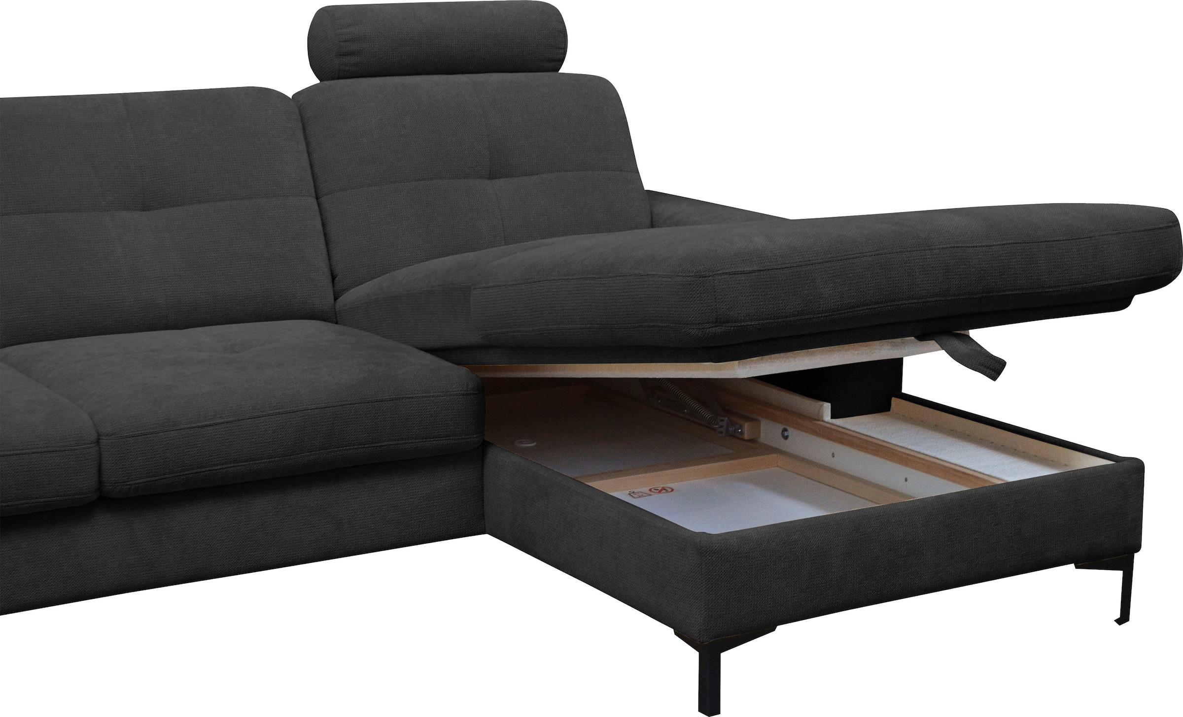 alina Ecksofa »Stelvia«, Inklusive Nackenstützen, Breite 254 cm