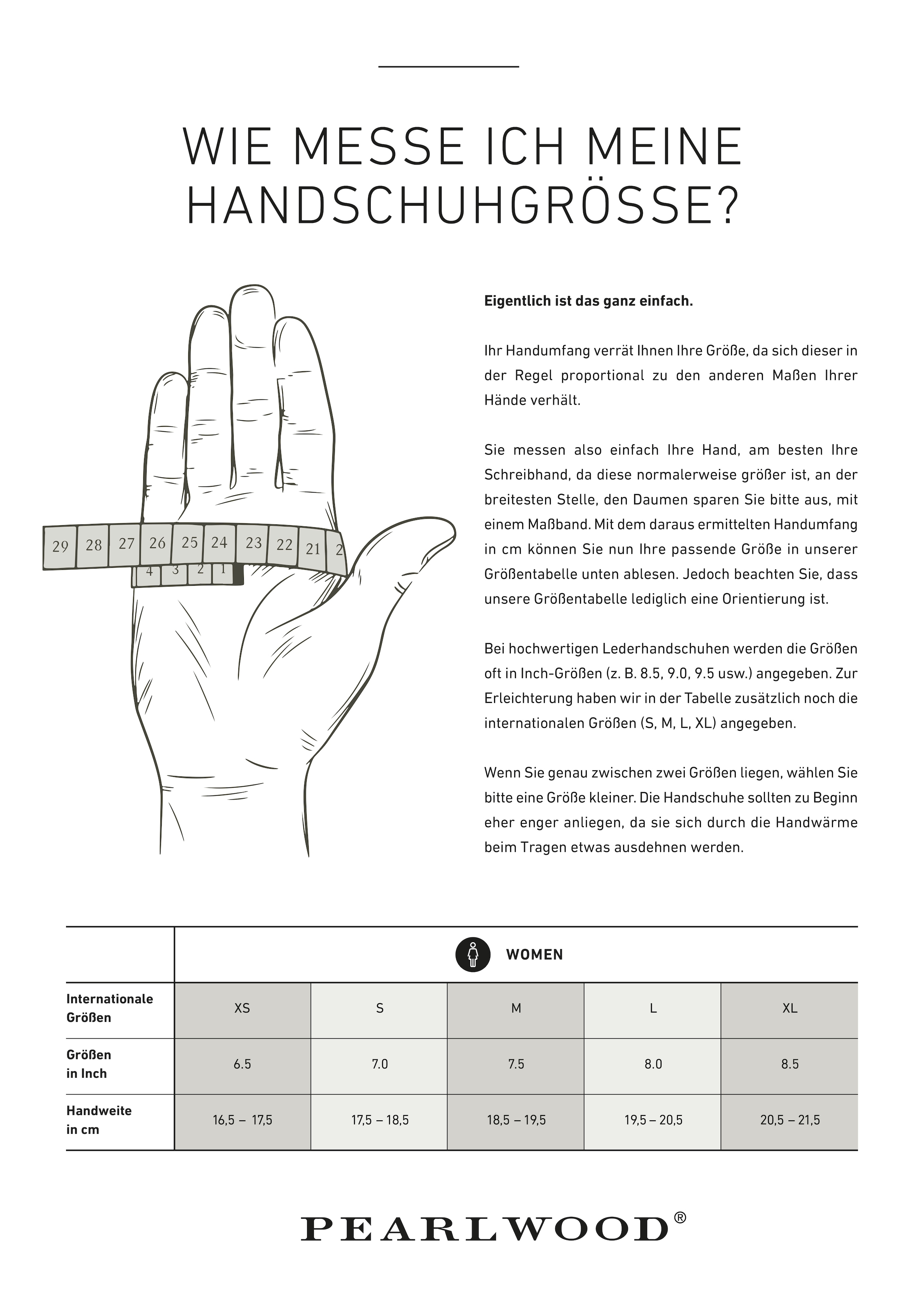 PEARLWOOD Lederhandschuhe »ROMY«, (1 Paar), Fleecefutter, als Lang-oder Kurzhandschuh zu tragen, Strickbündchen