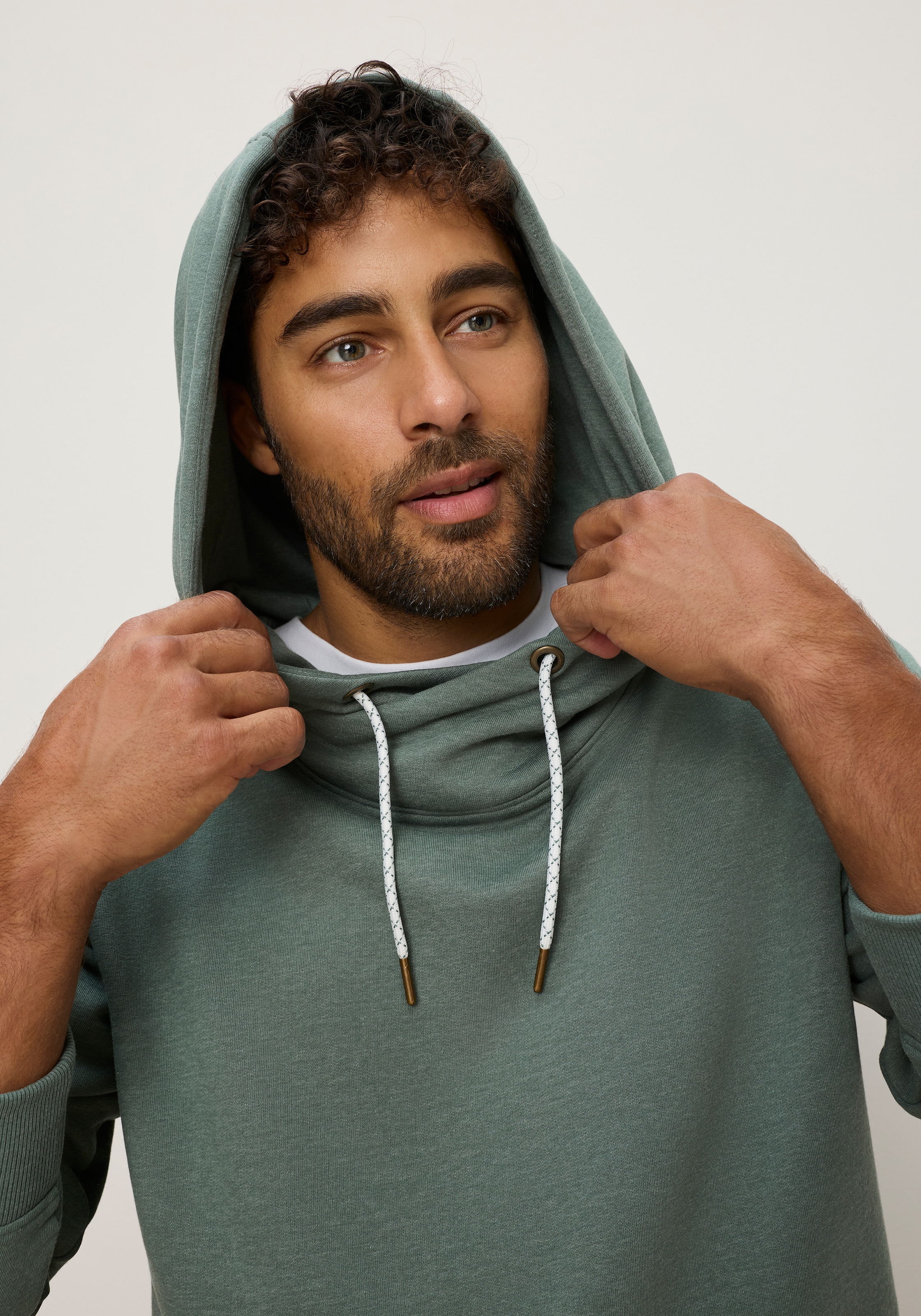 Man's World Kapuzensweatshirt , mit hochschließendem Kragen, auch in großen Größen
