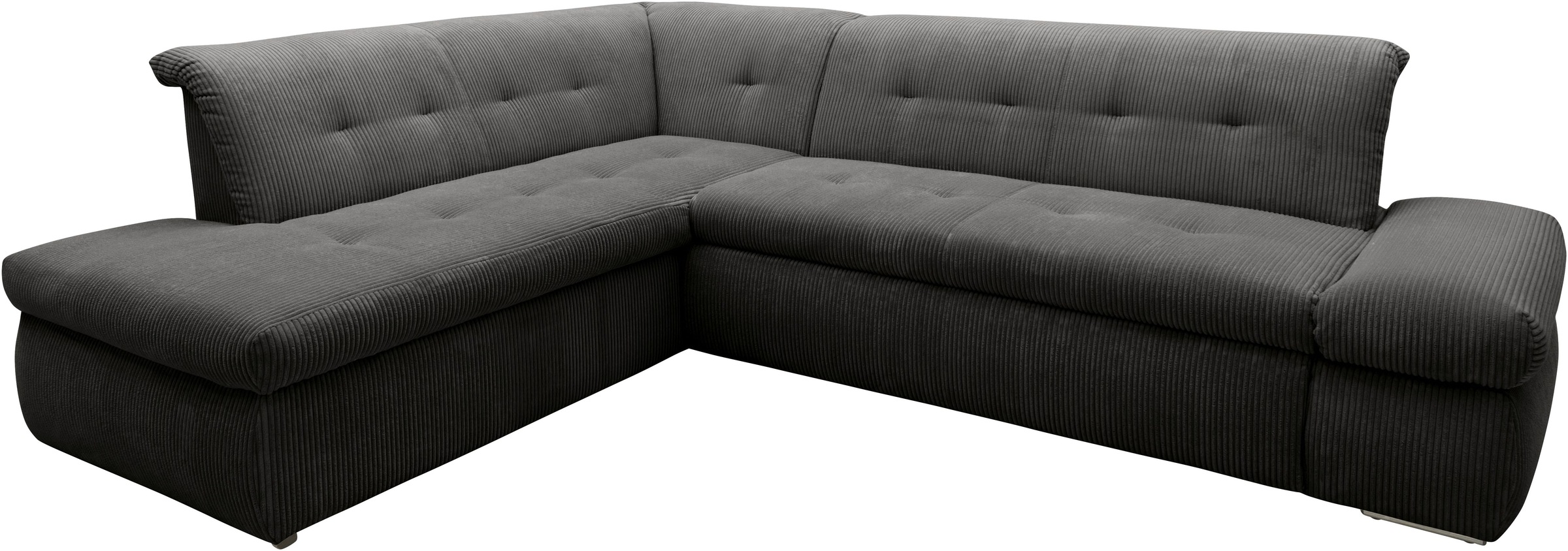 DOMO collection Ecksofa »Moric L-Form«, wahlweise mit Bettfunktion und Armlehnenverstellung, auch in Cord