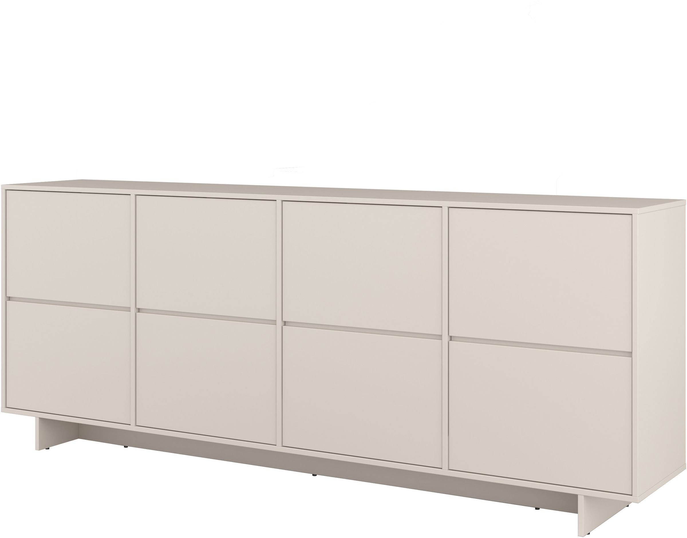 OTTO home Sideboard »Tatami, Stilvolle, moderne grifflose Kommode 4 Türen, Breite 220cm« Anrichte mit viel Stauraum, Böden verstellbar, push-to-open-Funktion