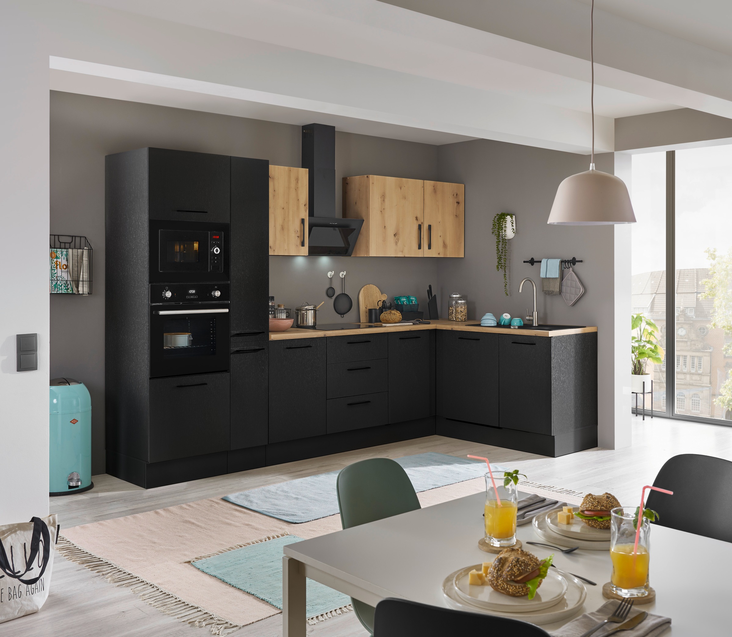 BASIC by Balculina Winkelküche »Turin«, Stellbreite 310x175 cm, wahlweise mit E-Geräten
