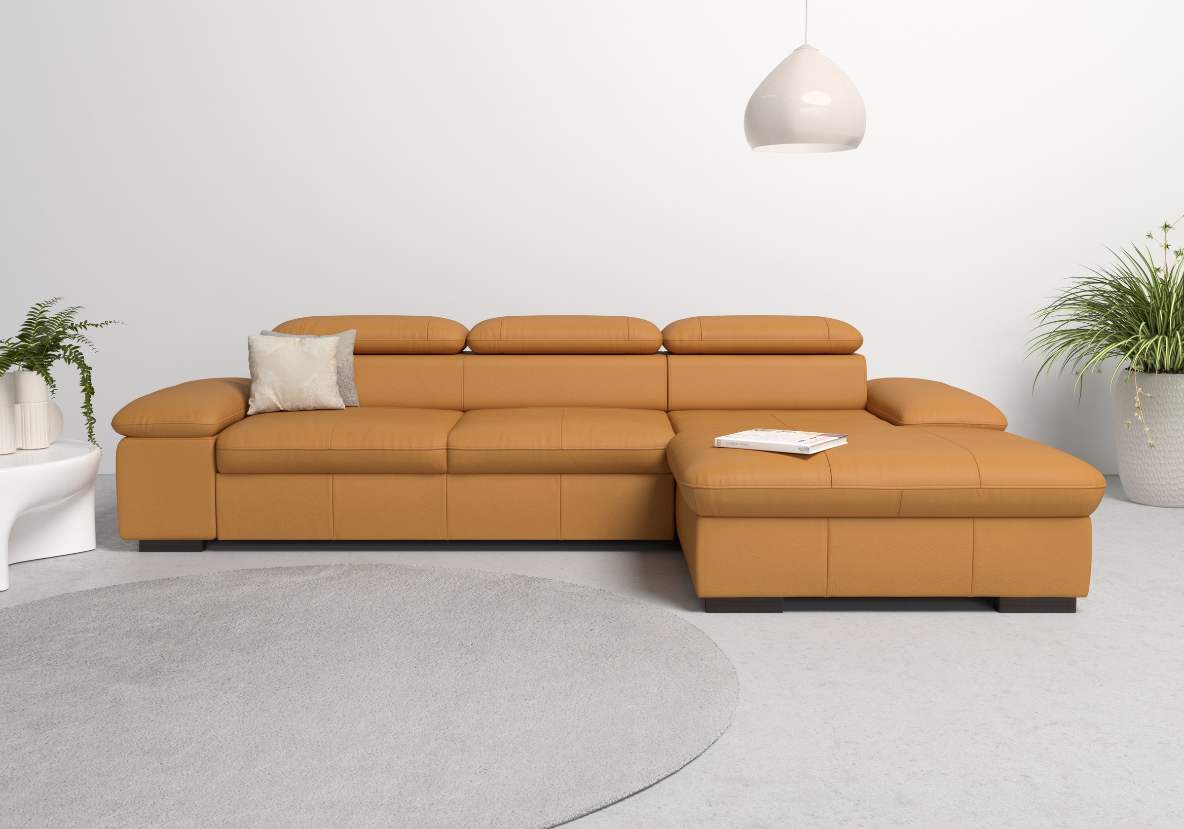 Home affaire Ecksofa »Alberto L-Form«, mit Kopfteilverstellung, wahlweise mit Bettfunktion