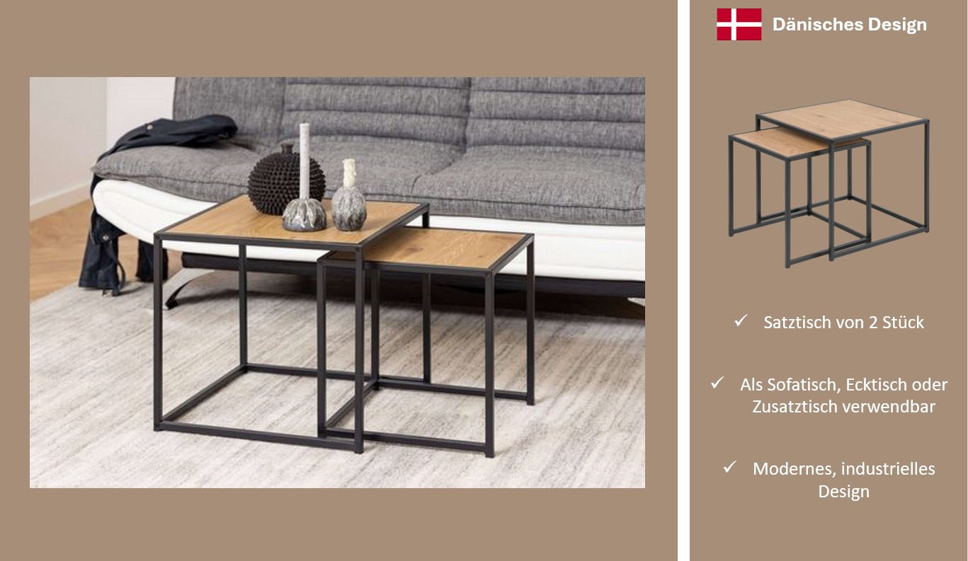 ACTONA GROUP Couchtisch »Seaford, TOPSELLER!«, (Beistelltisch, Sofatisch), günstig online kaufen