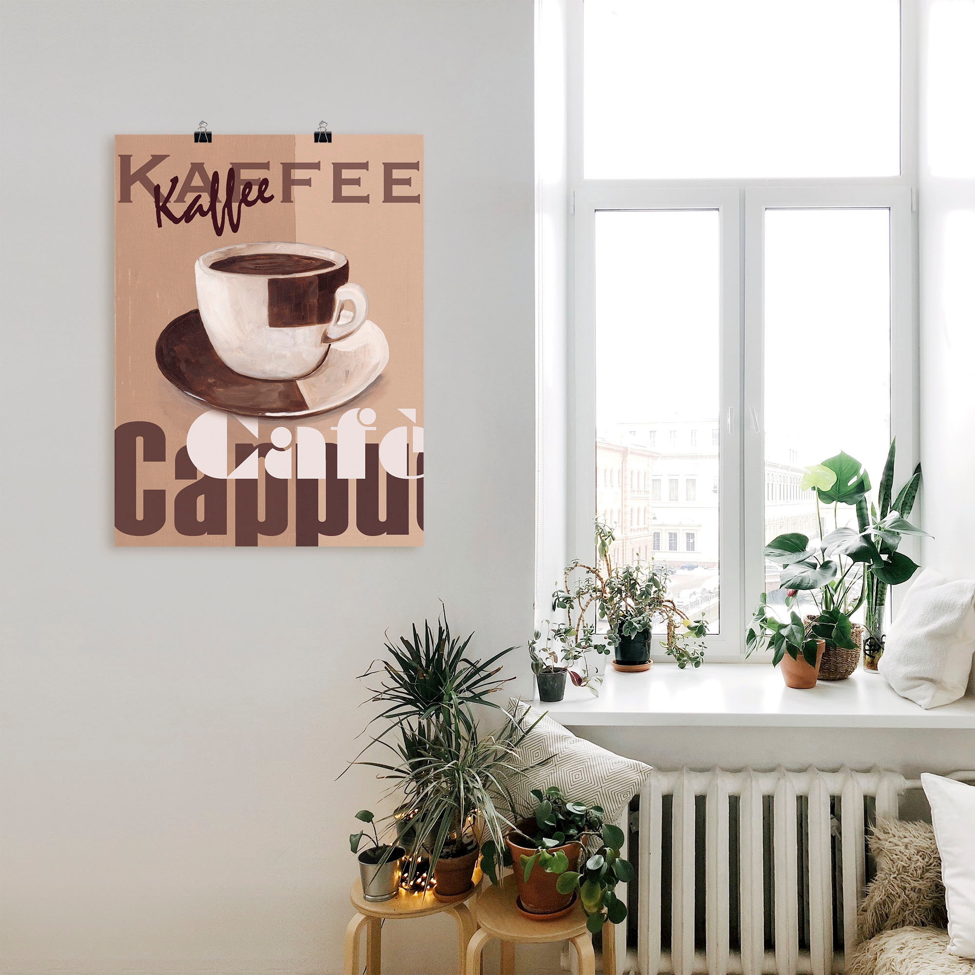 Artland Poster »Kaffee«, Getränke, (1 St.), als Alubild, Leinwandbild, Wandaufkleber oder Poster in versch. Größen