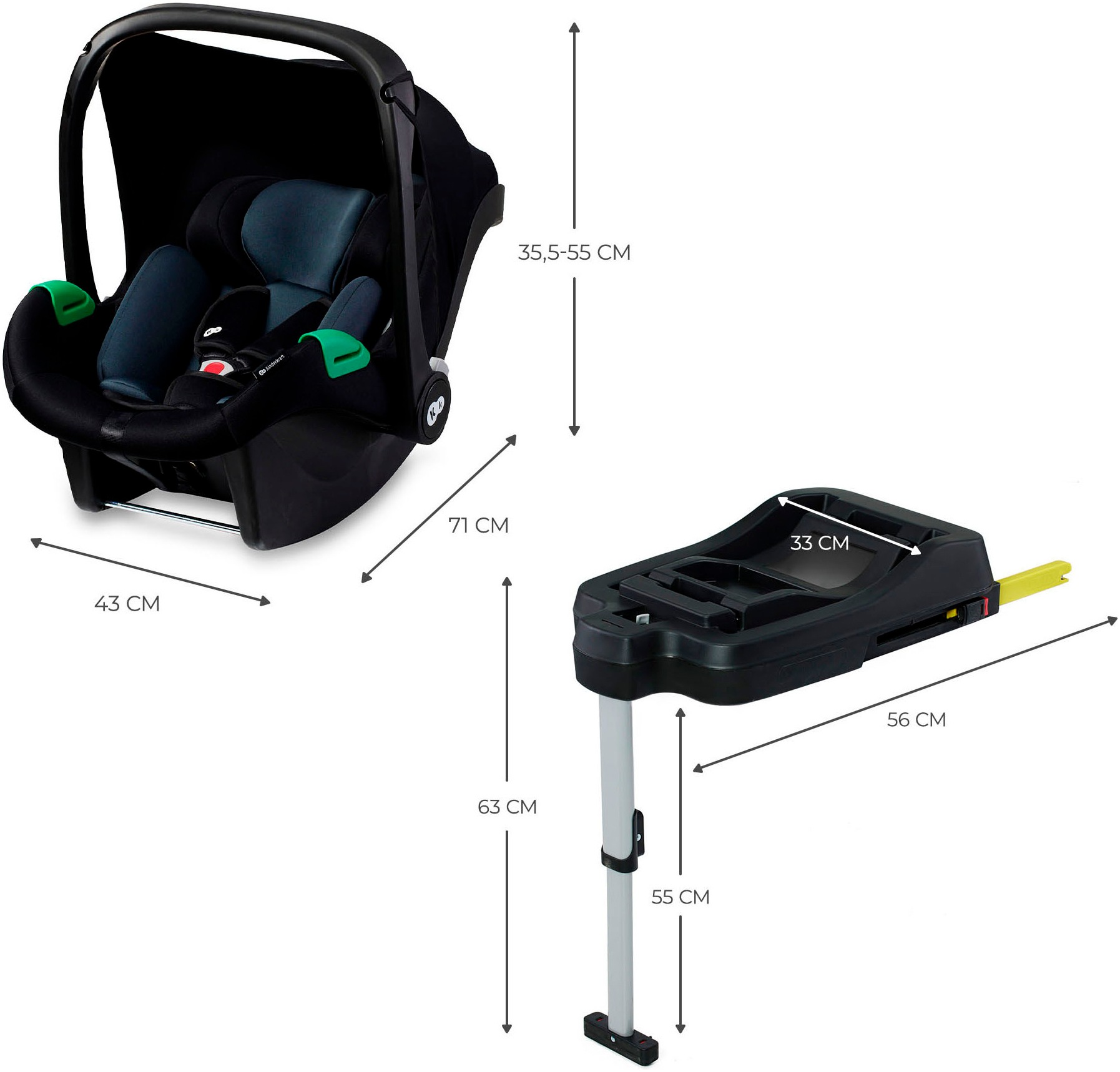 Kinderkraft Autokindersitz »MINK PRO i-Size + MINK FX Basis Set«