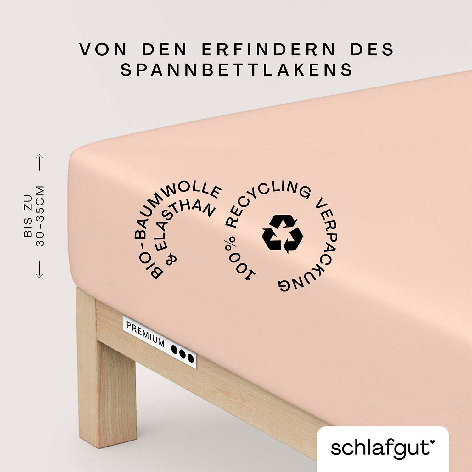 Schlafgut Spannbettlaken »Premium«, Zero Waste Verpackung, PREMIUM Qualität günstig online kaufen