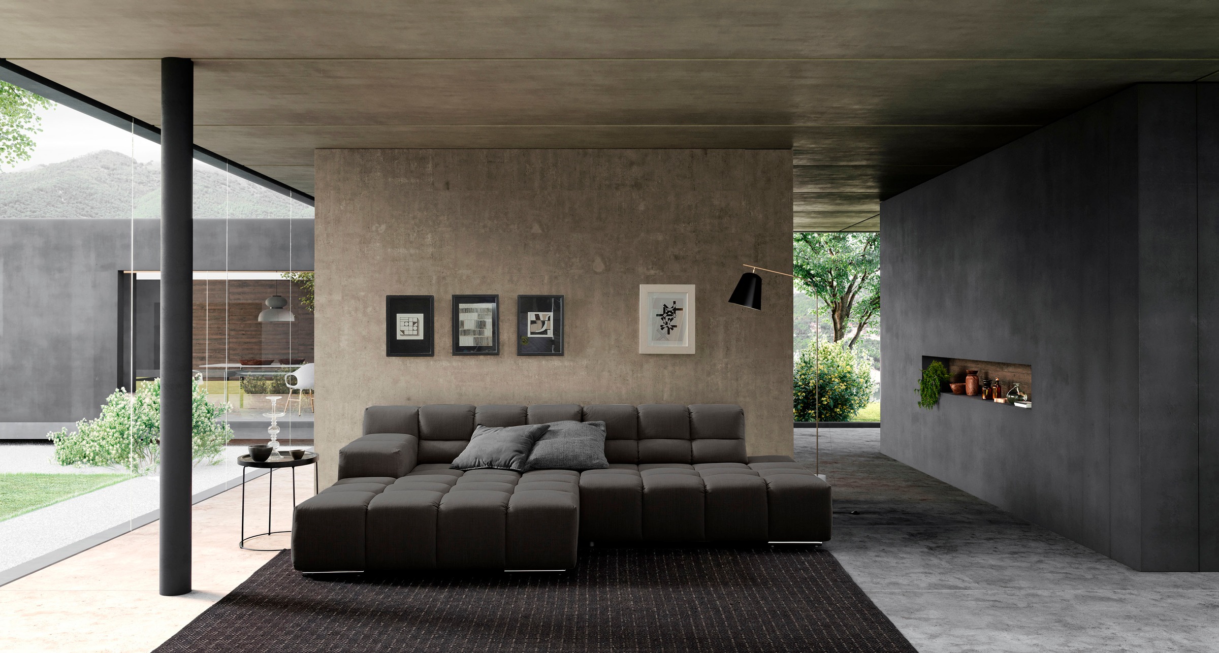 designwerk Ecksofa »Temple L-Form, tolles Designsofa«, mit Sitztiefenverste günstig online kaufen