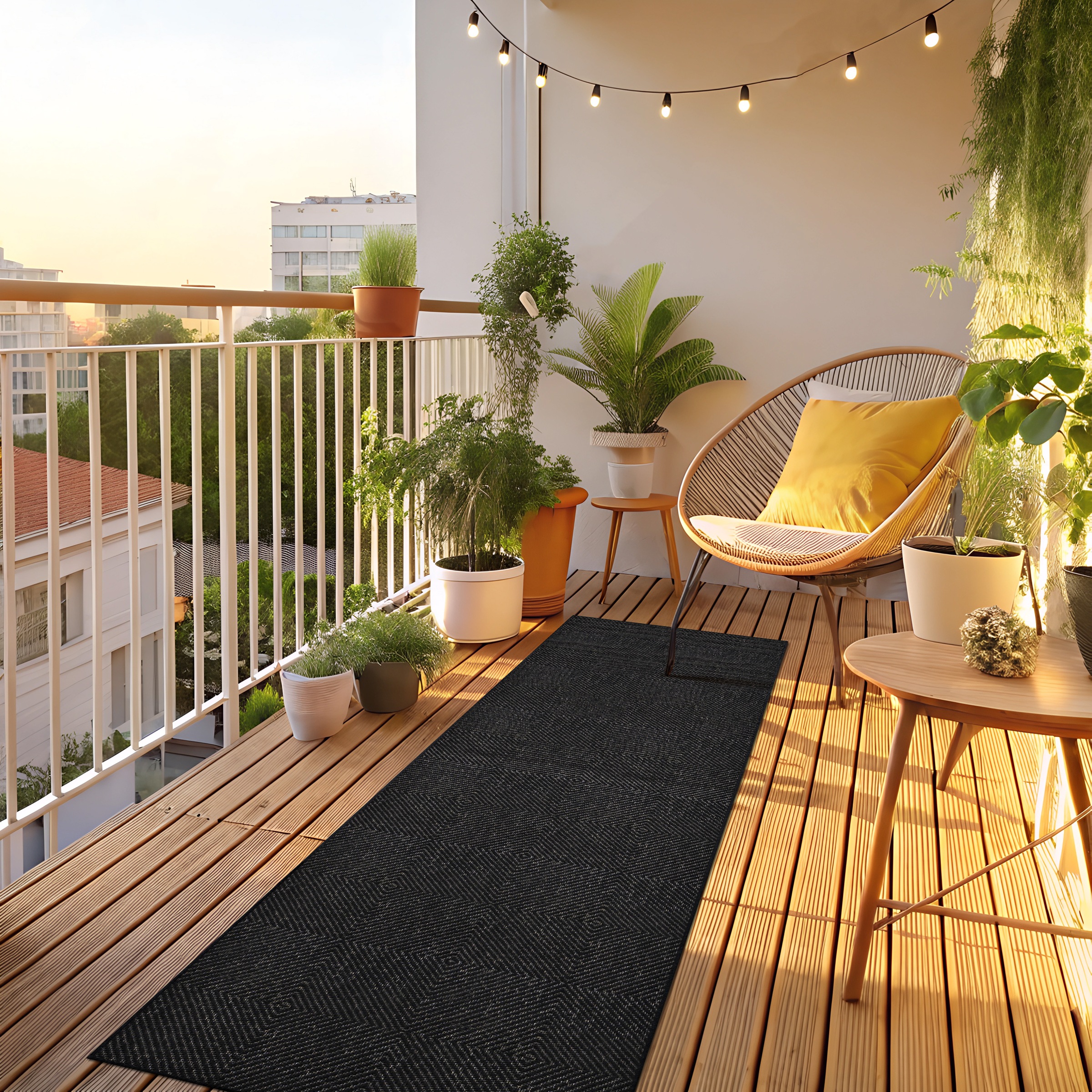 my home Teppich »Anna, auch als Läufer erhältlich«, rechteckig, 3 mm Höhe, In- und Outdoor geeignet, Sisal-Optik, Wetterfest & UV-beständig