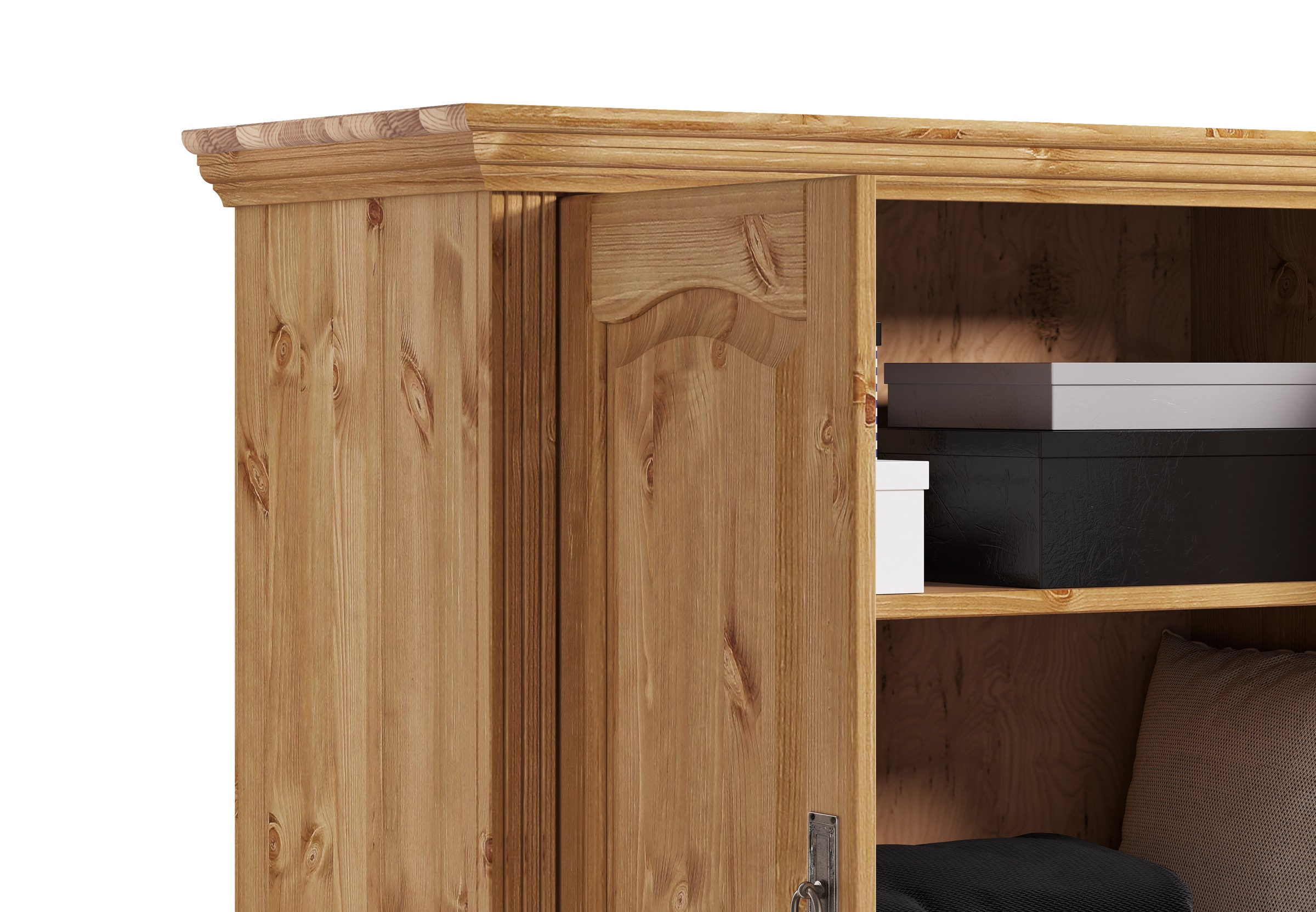 Home affaire Wäscheschrank »Konrad«, (2 Breiten: 94/133 cm H/T ca. 132/39 cm), aus massiver Kiefer, mit viel Stauraum