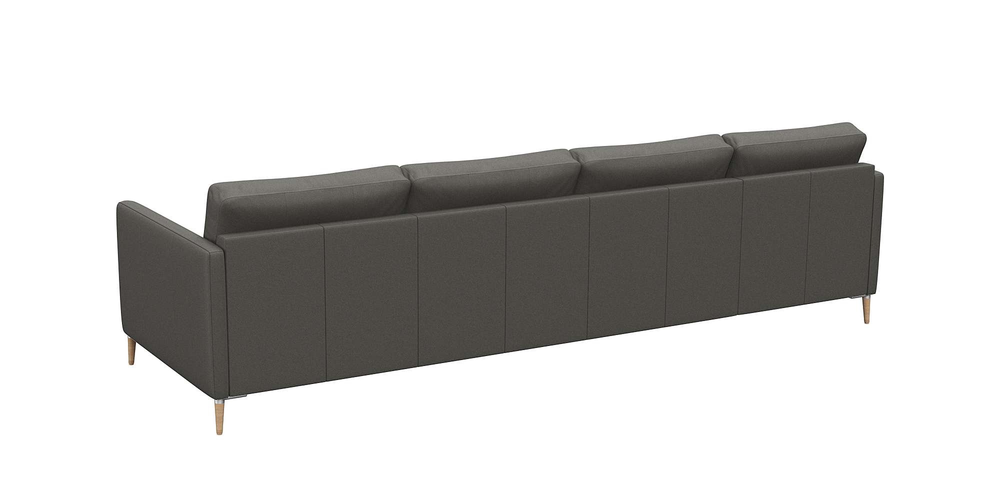 FLEXLUX Ecksofa »Fiore, super Sitzkomfort durch Kaltschaum im Sitz, L-Form«, schmale Armlehnen, Füße Alu+ Eiche