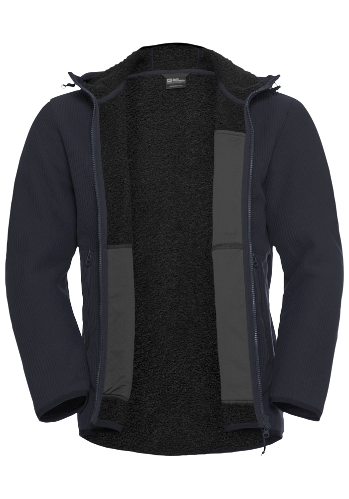 Jack Wolfskin Fleecejacke »LAKE RIDGE HOODED JKT M«, mit Kapuze