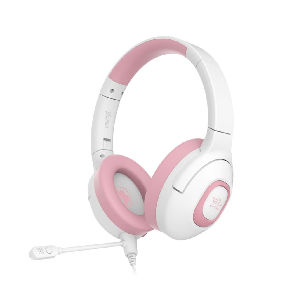 Sades Gaming-Headset »Shaman SA-724 Gaming Headset, weiß/pink, USB, kabelgebunden«, Mikrofon abnehmbar