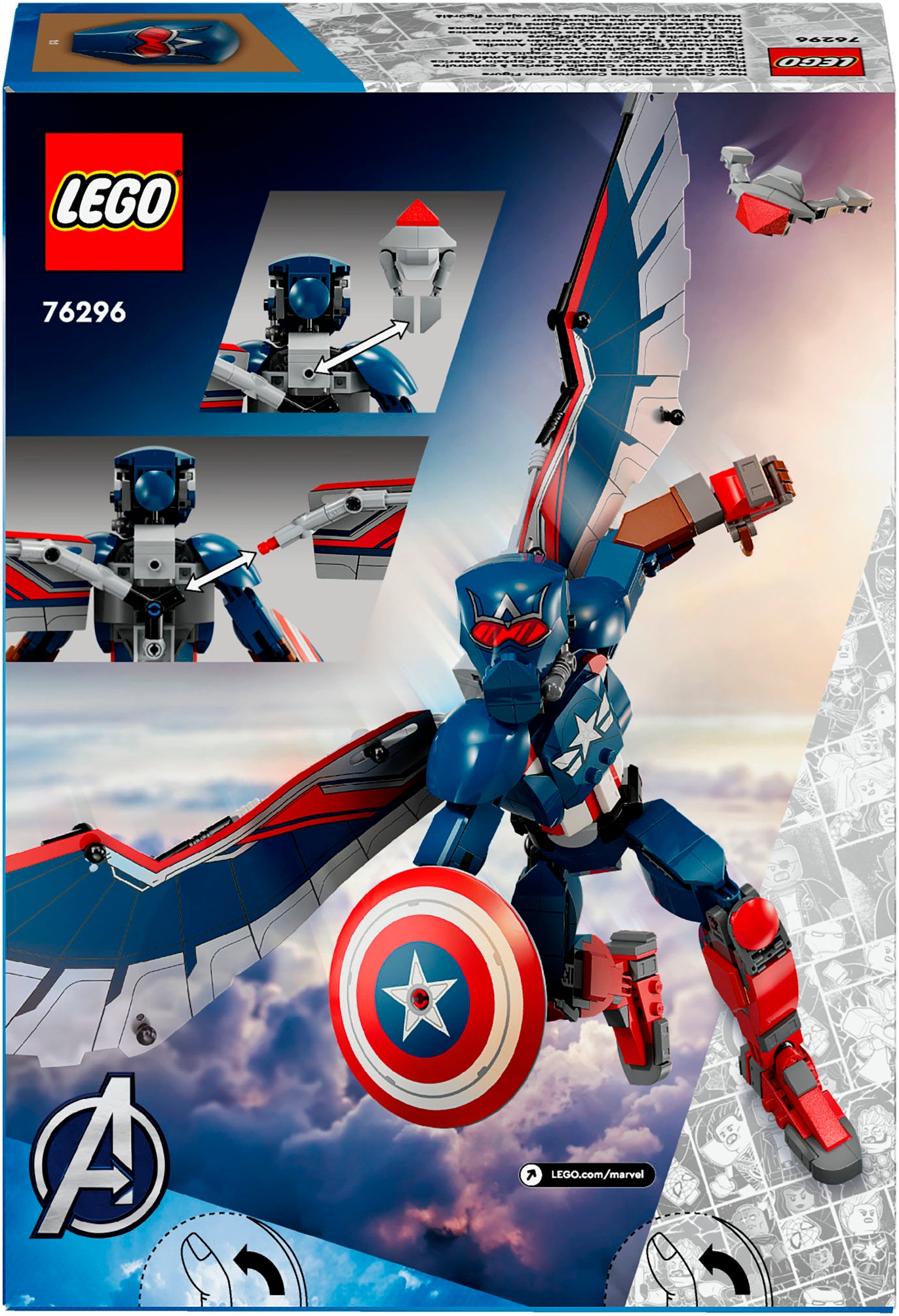 LEGO® Konstruktionsspielsteine »New Captain America Baufigur (76296), LEGO Super Heroes«, (359 St.), Made in Europe